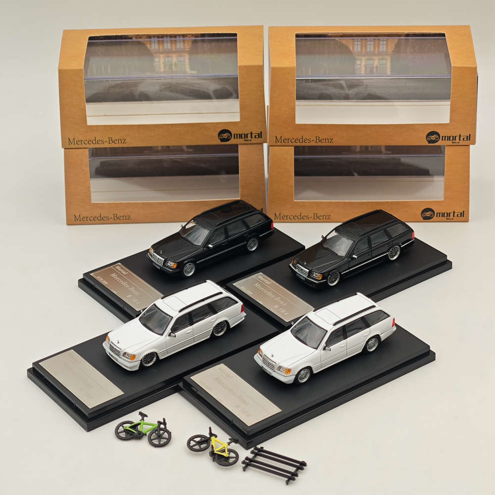 1:64 Scale Mercedes Benz S124 Diecast Model Car - White & Black Collectible Toy for Adults & Kids | Perfect for Display, Gifts, and Diecast Collections