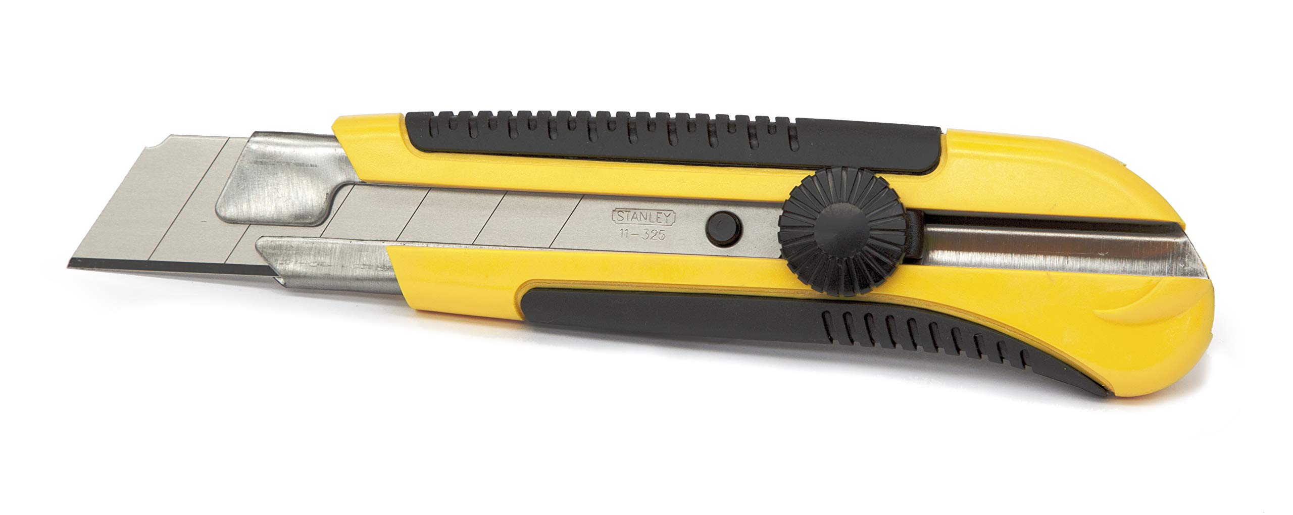 Stanley 0-10-425 Retractable Utility Knife with Snap-Off Blades, Black and Yellow Handle - Perfect for Construction, Crafting, and DIY Projects