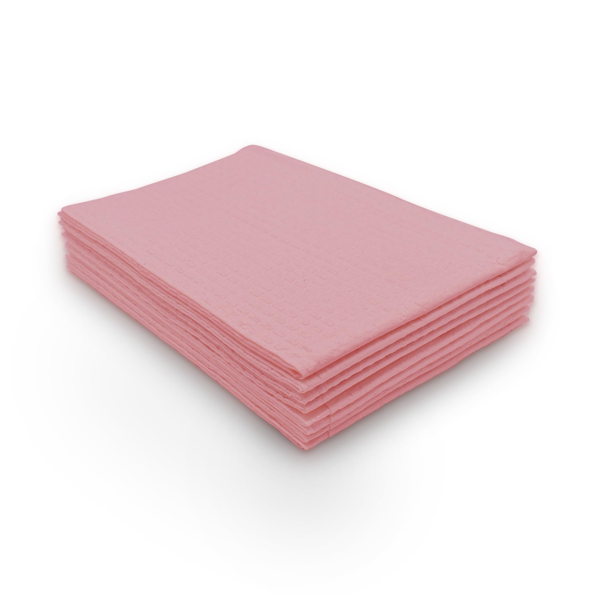 TIDI 1055 Avalon Disposable Dental Bibs, Pink (Mauve), 3-Layer Embossed, 13