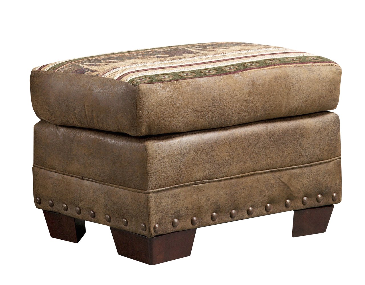 Wild Horses Ottoman - Classic American Furniture for Living Room, Bedroom & Home Decor | Comfortable Footstool & Stylish Accent Piece