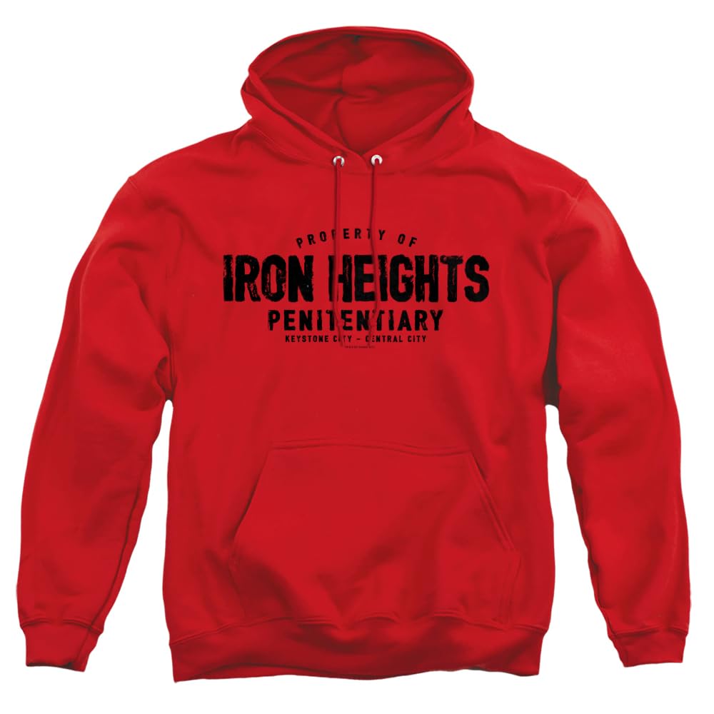 Trevco JLA Iron Heights Unisex Adult Pullover Hoodie - DC Comics Justice League Apparel for Men & Women - Perfect for Cosplay, Comic Con & Casual Wear
