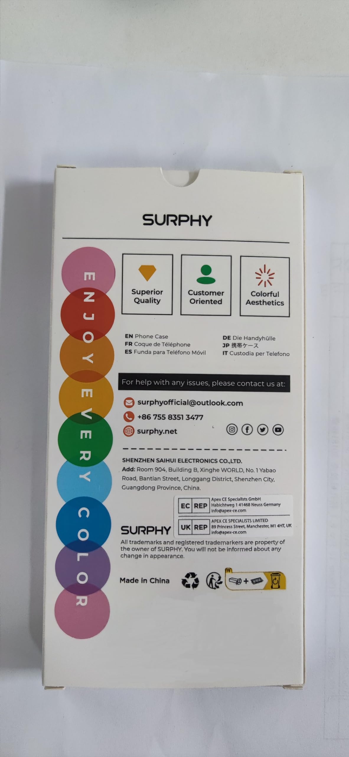 SURPHY Premium Liquid Silicone Case for iPhone 11 Pro (5.8 Inch) - Shockproof & Camera Protection, Slim Fit Straight Edge Design - Perfect for Daily Use, Travel & Outdoor Activities (White)