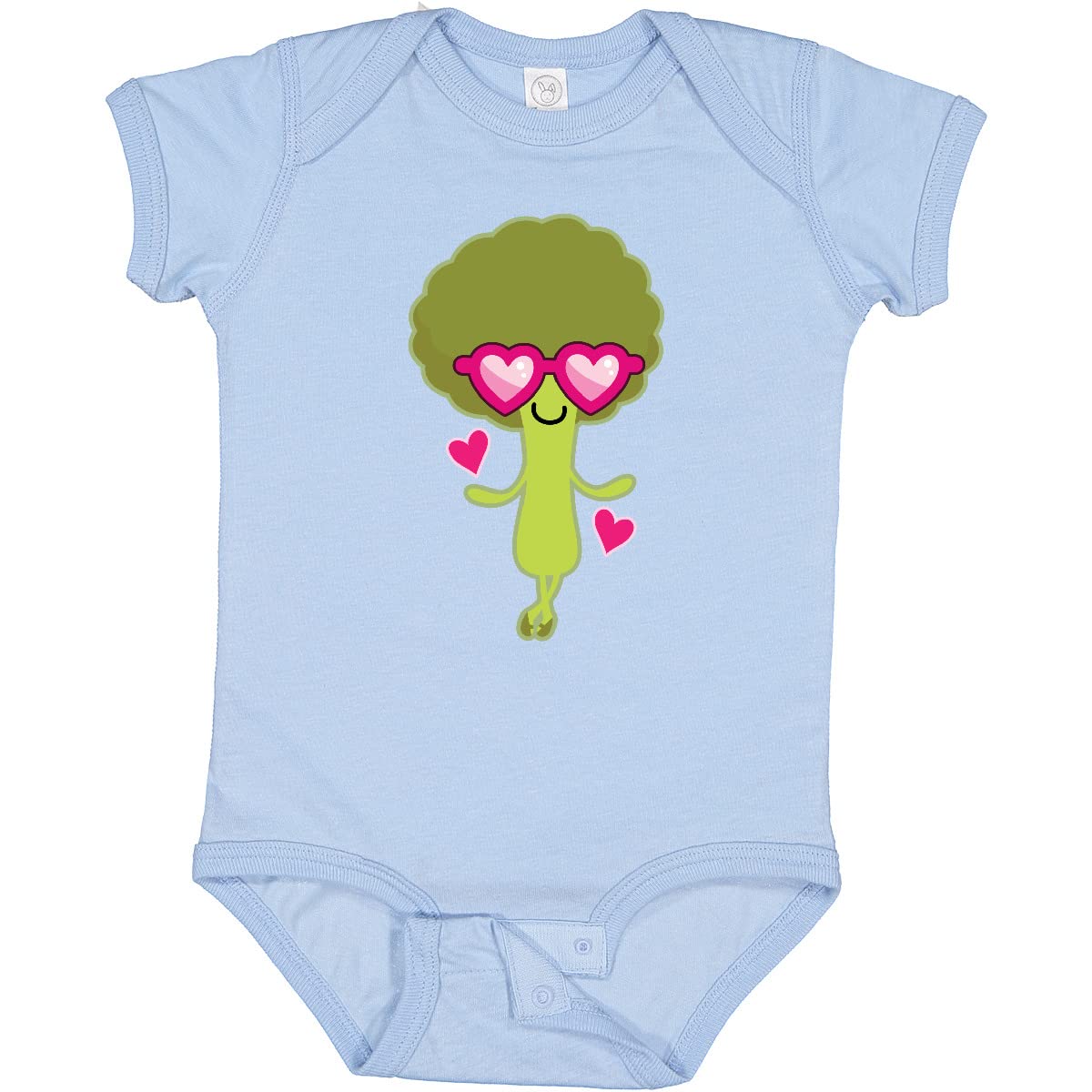 Inktastic Broccoli Lover Healthy Food Vegan Baby Bodysuit - Organic Cotton Infant Onesie for Vegan Parents & Healthy Lifestyle Families - Perfect for Playdates, Baby Showers & Eco-Friendly Parenting