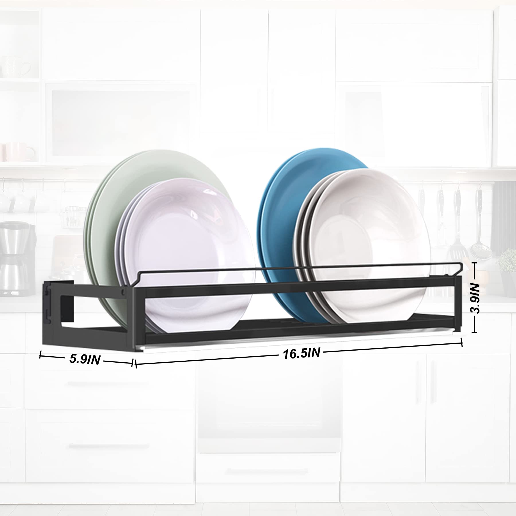 Wall Mounted Kitchen Organizer Set - Space Saving Pot Lid Rack & Utensil Holder for Spoons, Knives, Cutting Boards & Spices | Perfect for Small Kitchens, Apartments & RV Cooking Areas