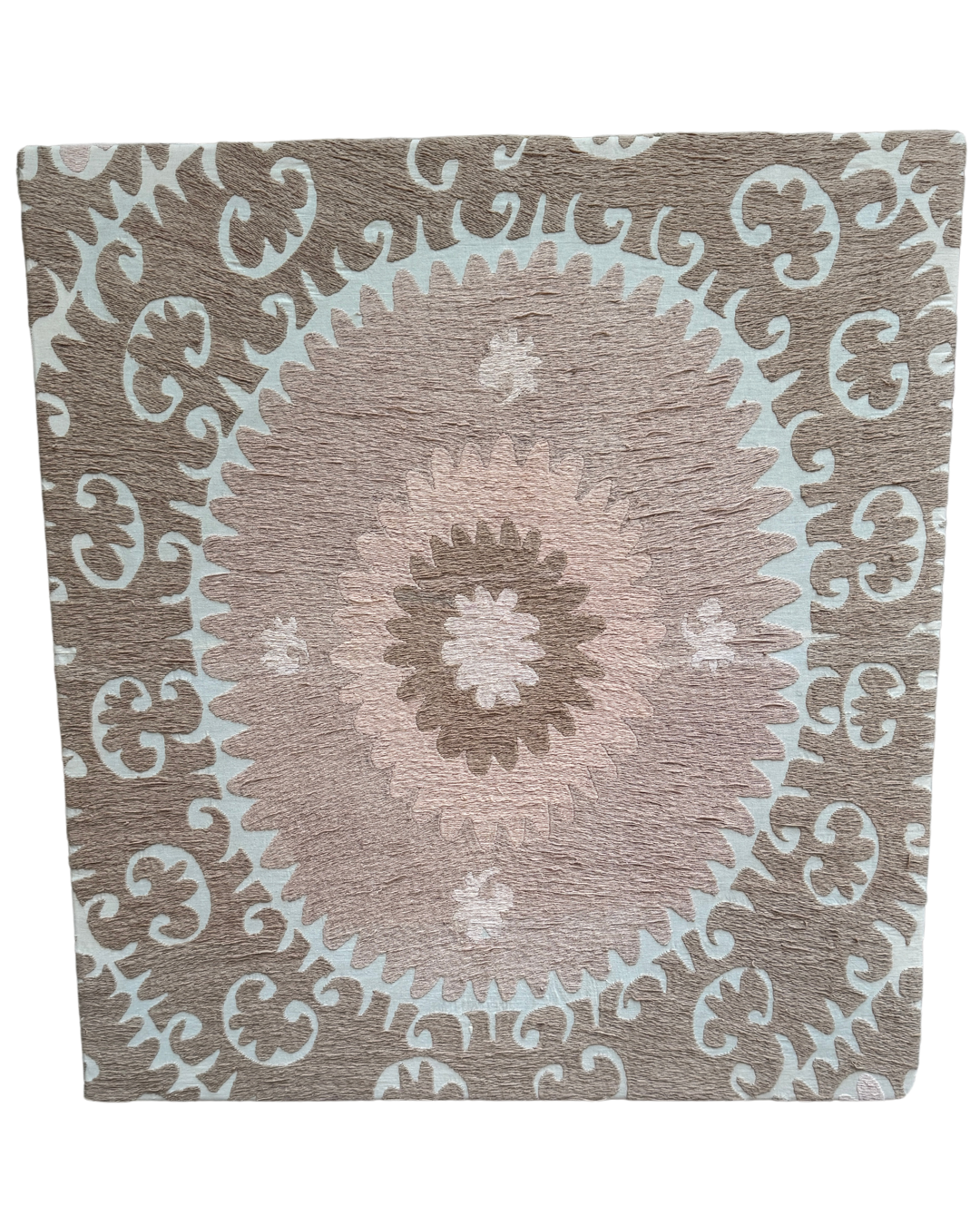 Handmade Suzani Embroidered Wall Art No.7 - Boho Home Decor for Living Room, Bedroom & Office