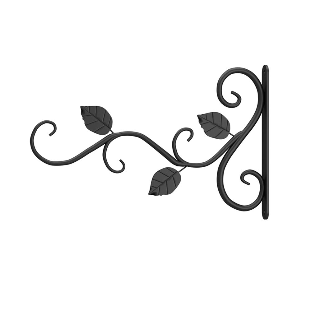 2 Pack Heavy Duty Hanging Basket Brackets - Sturdy Metal Wall Hanger with Screws for Lanterns, Planters & Bird Feeders | Outdoor Garden Decor, Patio & Fence Hanging Solution