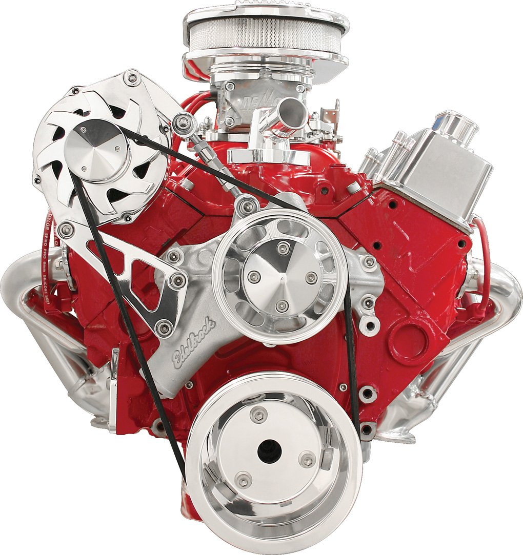 Billet Specialties FM2110PC Long Water Pump Serpentine Conversion Kit for Small Block Chevy Engines - High Performance Upgrade for Classic Cars & Hot Rods