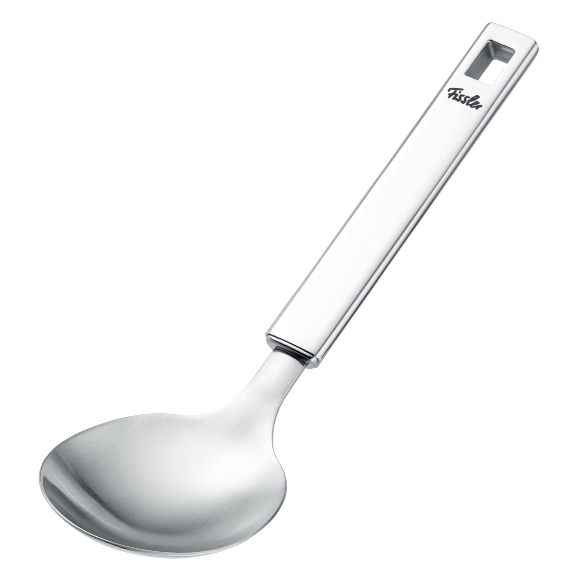 Fissler Original-Profi Collection Stainless Steel Rice Spoon - Large Serving Spoon for Cooking, Portioning & Serving - Premium Kitchen Utensil for Rice, Pasta, Salads & Soups