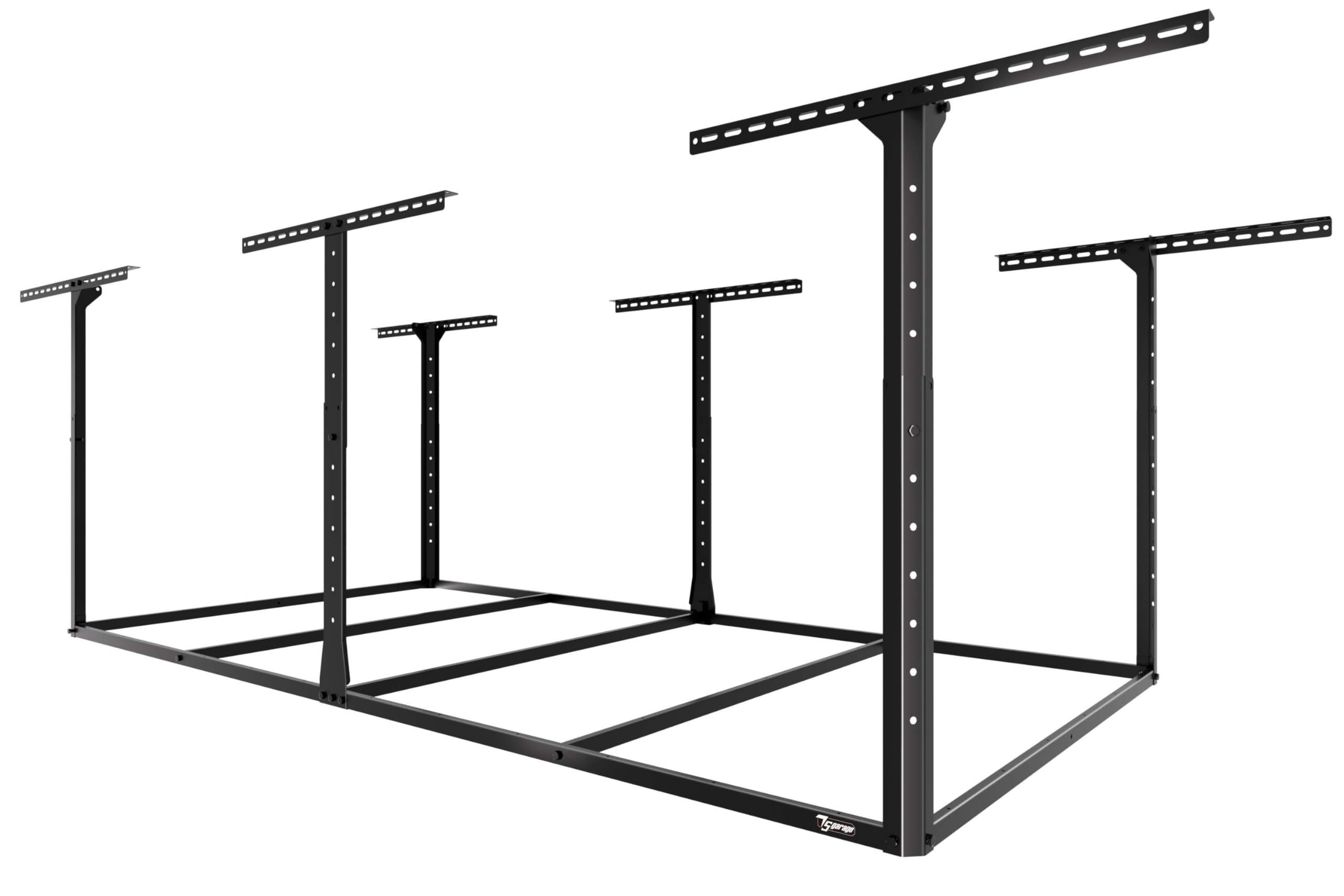 4x8 Overhead Garage Storage Rack - Heavy Duty Adjustable Ceiling Organizer Without Decking, 600lbs Capacity, Easy Single Person Installation - Perfect for Garage Organization, Seasonal Storage & Home Workshop Use