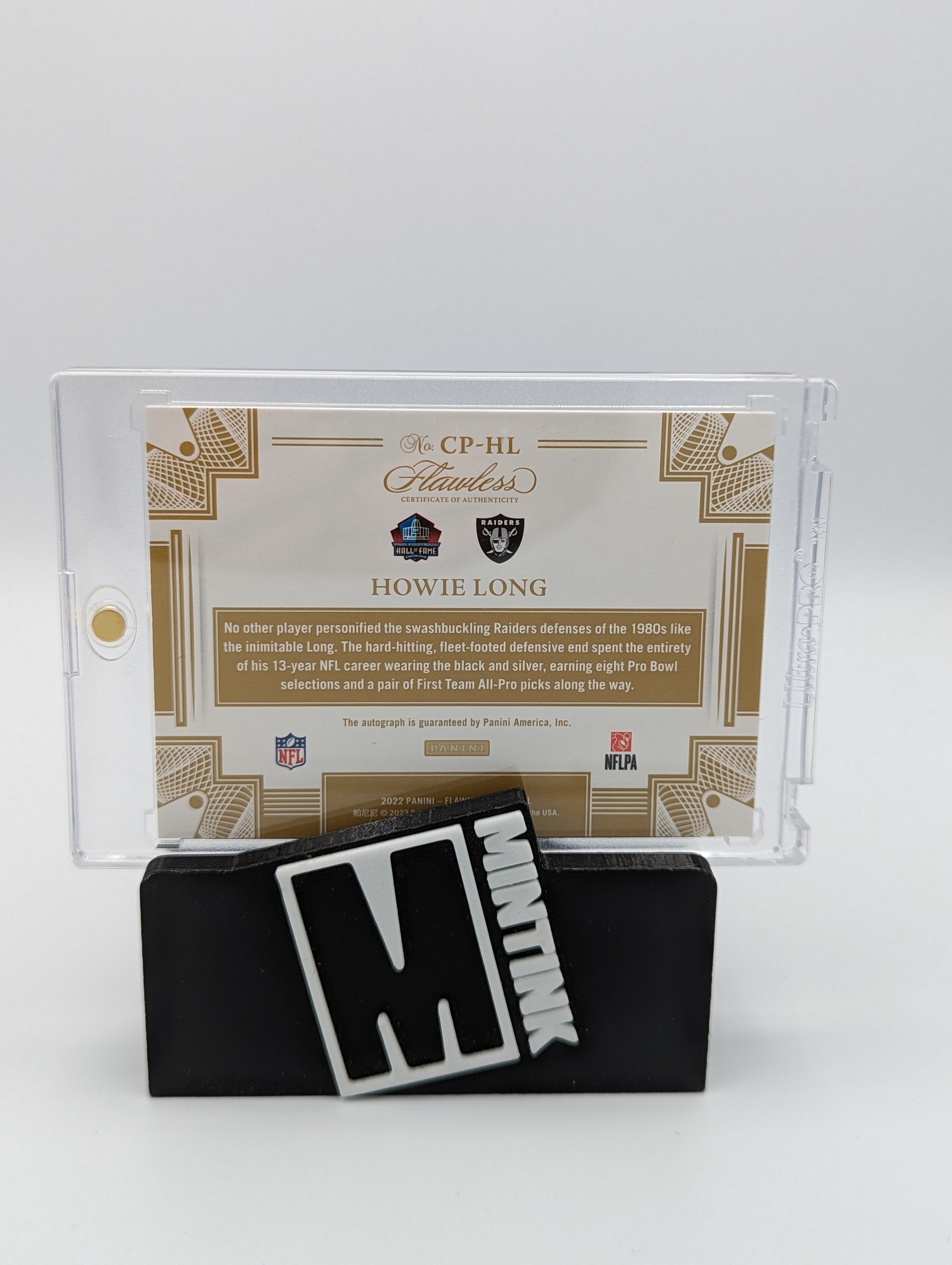 2022 Panini Flawless Hall of Fame Howie Long Autograph Card 06/10 #CP HL - Rare Football Collectible for Sports Memorabilia Enthusiasts