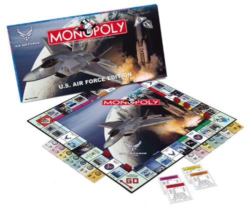 USAOPOLY Air Force Monopoly Board Game - Classic Military Strategy Game for Family & Friends - Perfect for Game Nights, Military Enthusiasts & Collectors