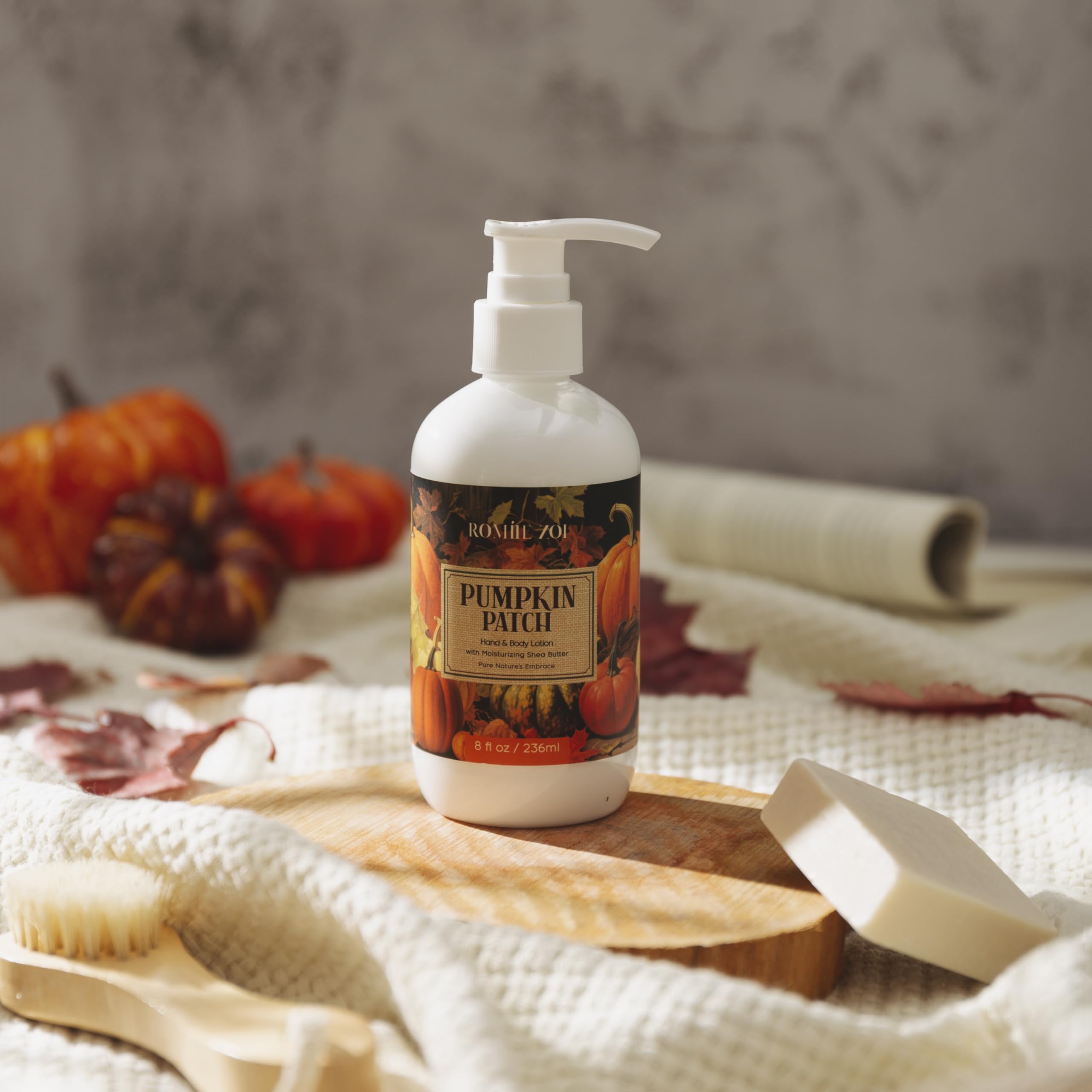 Pumpkin Patch Hand & Body Lotion for Dry Skin - 8 fl oz (236ml) Moisturizing Cream for Fall & Winter - Perfect for Dry Hands, Cracked Heels & Full Body Hydration