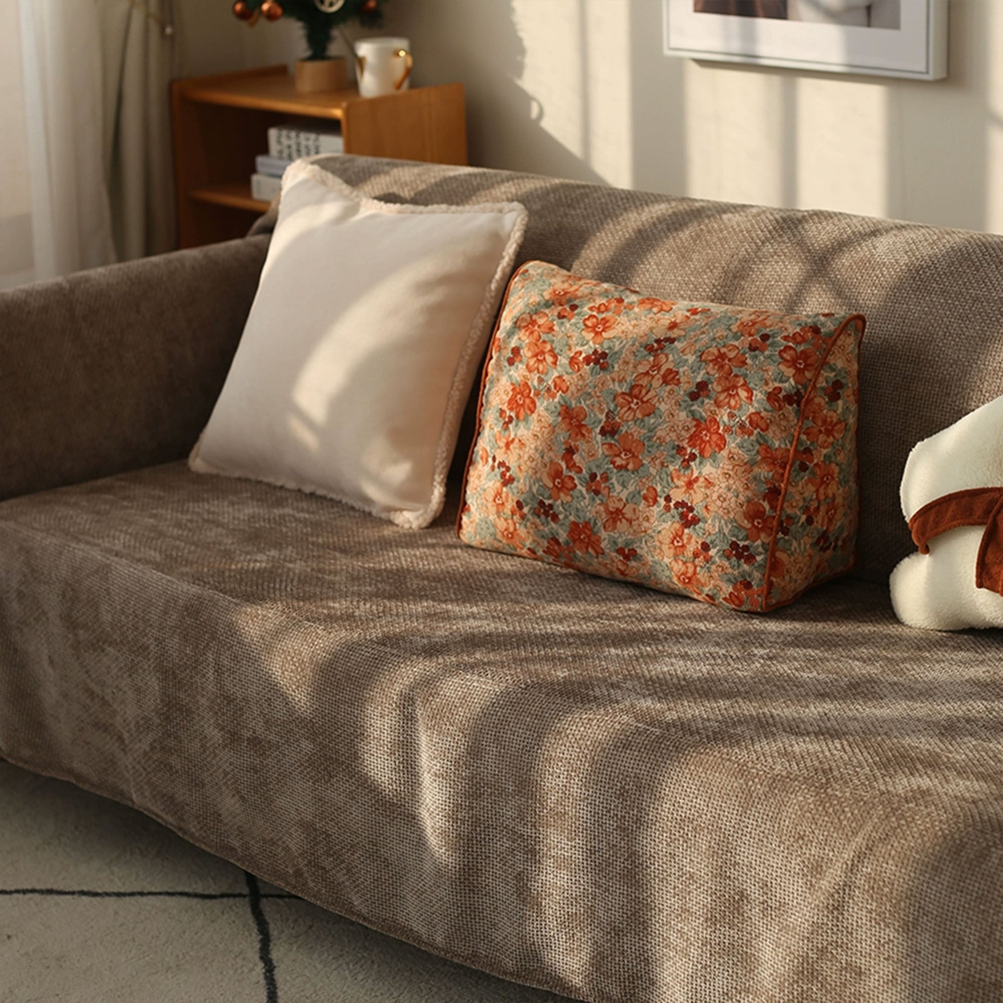 Cloud Soft Essentials Linen Sofa Cover - Breathable, Washable Couch Protector for Living Room, Bedroom & Home Decor | Perfect for Pets, Kids & Daily Use
