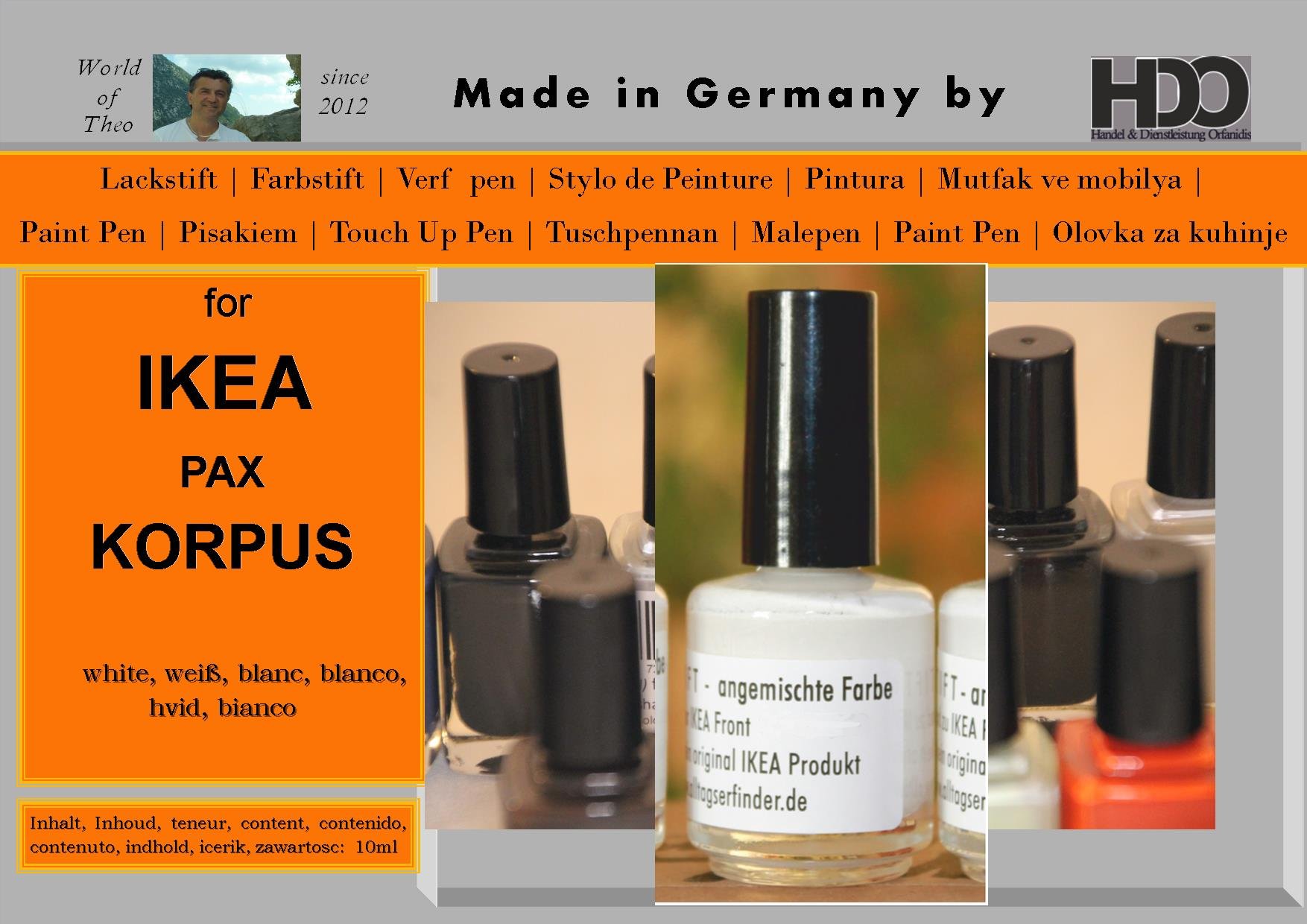 IKEA Pax Korpus White Touch Up Paint - Perfect for Scratches & Chips on Cabinets & Furniture | Home Repair & DIY Projects