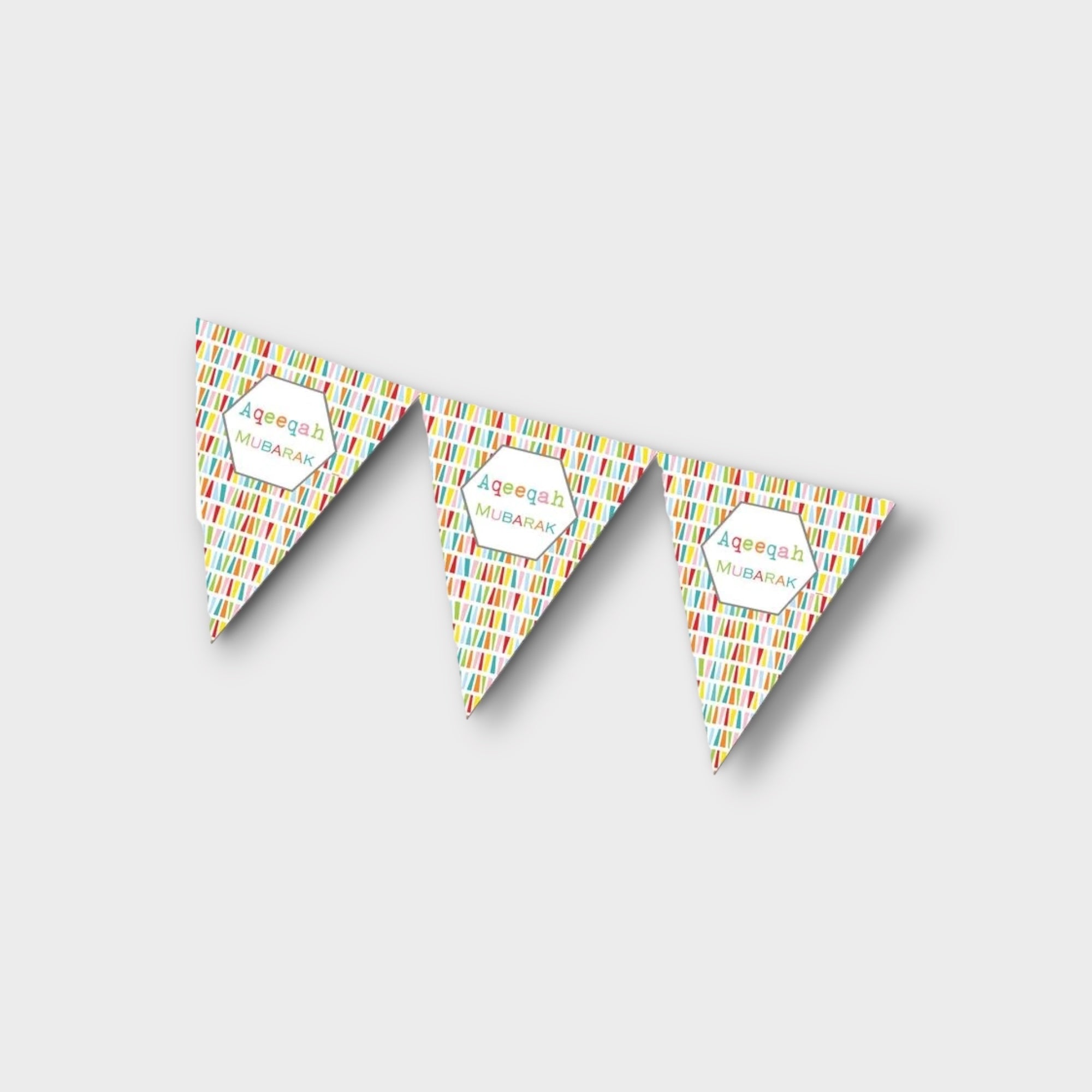 Aqeeqah Mubarak Bunting - Islamic Baby Celebration Decorations for Newborn Welcome Party & Home Decoration