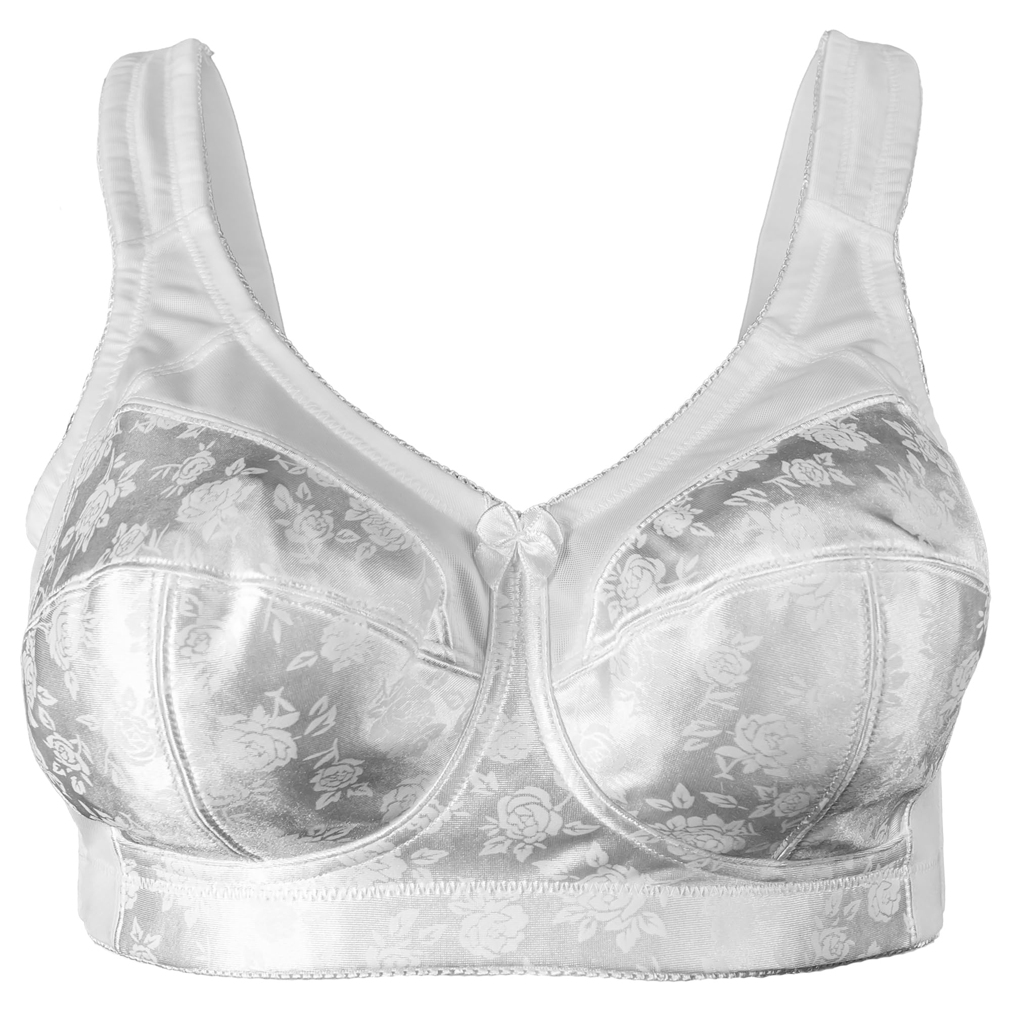 Full Figure Wireless Seamed Cup Bra for Women - Comfortable Support for Everyday Wear, Workouts & Special Occasions
