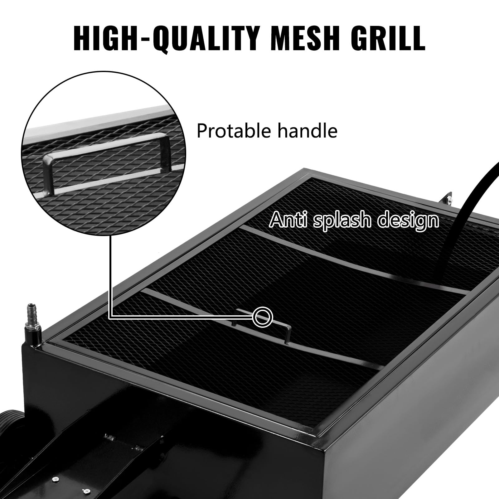 VEVOR 25 Gallon Low Profile Oil Drain Pan with Electric Pump - Large Capacity Oil Change Pan with 7.2ft Hose & Folding Handle - Rolling Oil Drain Cart for Trucks, Buses, RVs - Perfect for Garage, Auto Shop & Fleet Maintenance