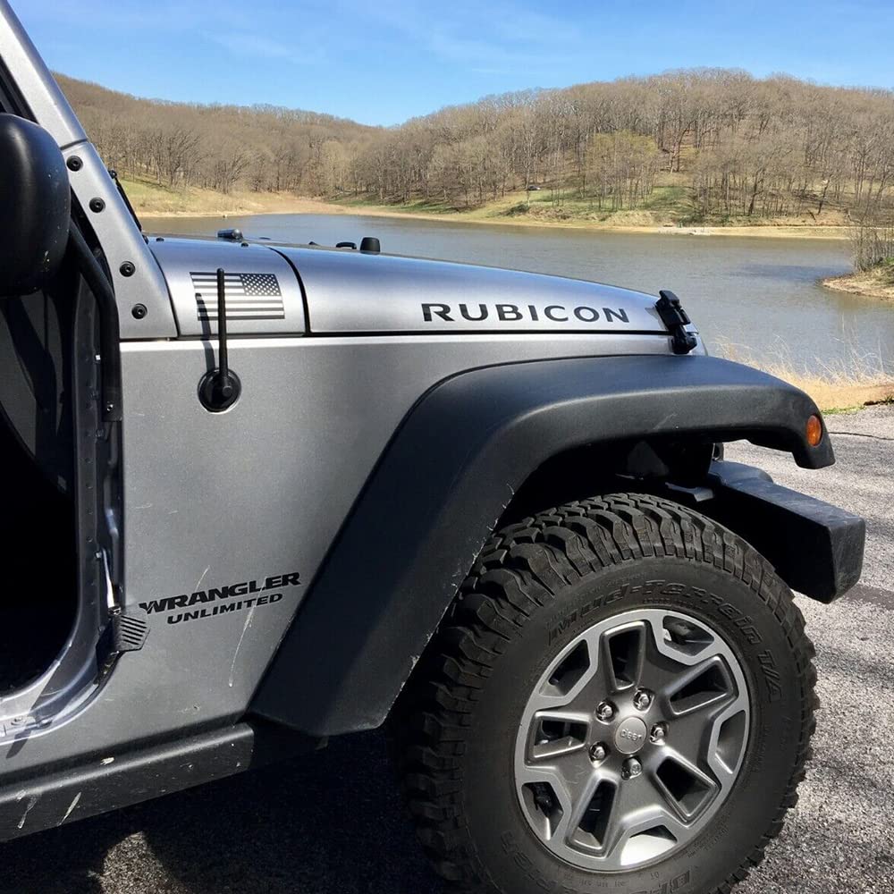KSaAuto 6 3/4 Inch Short Antenna Replacement for 2019-2025 Jeep Wrangler JL JK Rubicon Sahara Sport Unlimited 4xe Willys Mojave JT Gladiator - Enhanced Car Radio Reception, Durable Jeep Accessories - Perfect for Off-Roading & Daily Commuting