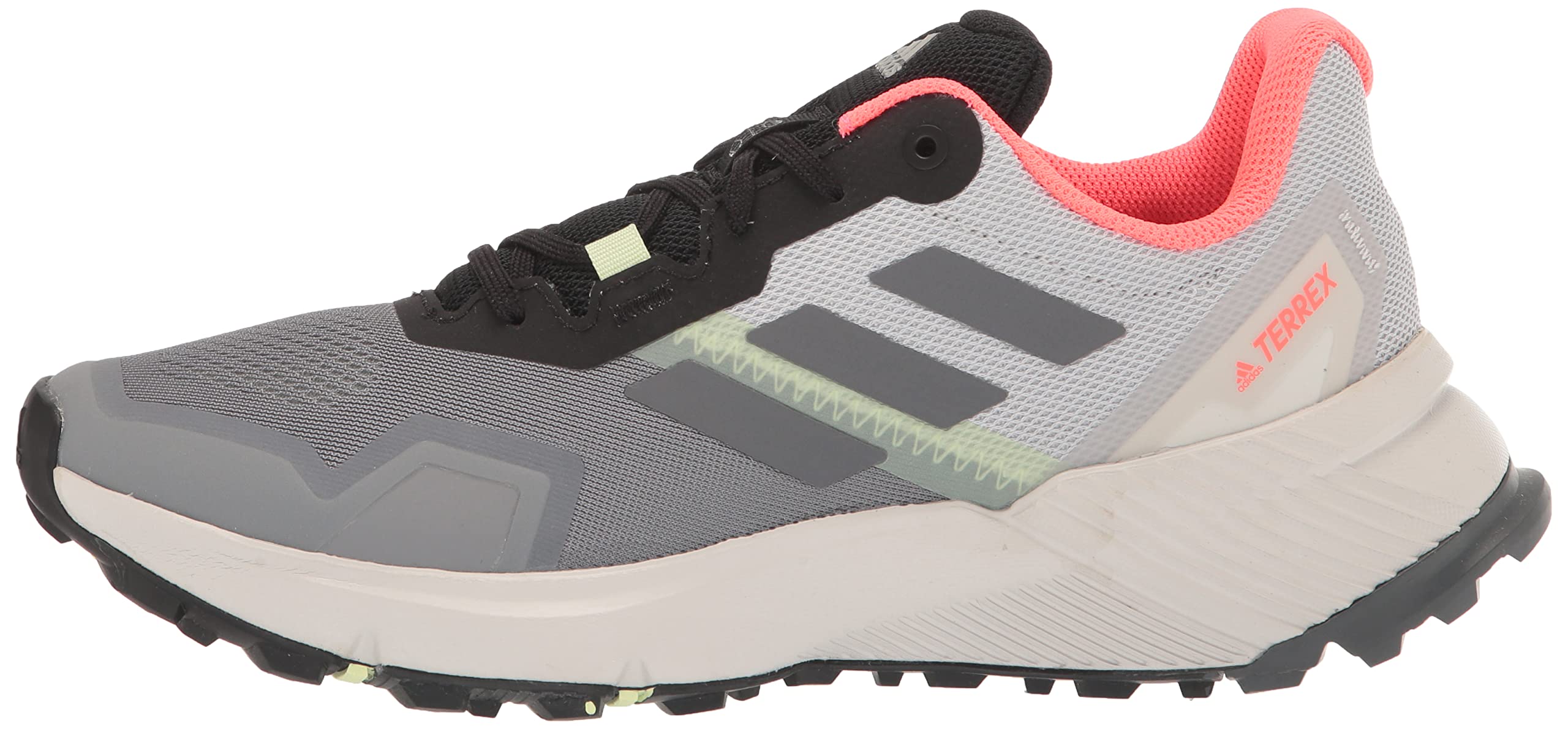 Adidas Women's Terrex Soulstride Trail Running Shoes - Lightweight & Durable for Hiking & Outdoor Adventures - Grey/Grey/Turbo - Size 8.5 - Perfect for Trail Running, Hiking & Outdoor Fitness Activities