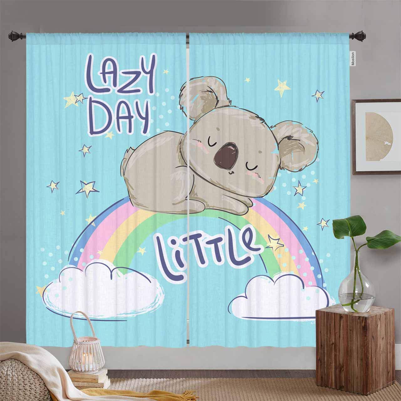 Cute Koala Mouse Pad with Rainbow Cloud & Stars Design - Large 7.9x9.5 Inch Non-Slip Gaming Mouse Pad for Computer, Laptop, Office & Home Desk - Perfect for Work, Gaming & Decor
