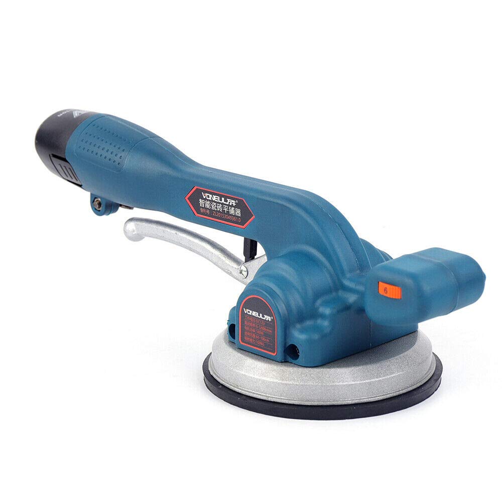 Heavy Duty Tile Suction Cup Lifter with Handle - Aluminum Suction Cup for Floor & Wall Tile Laying - Includes 1 Charger + 2 Rechargeable Batteries - Perfect for DIY Home Renovation and Professional Tile Installation Projects