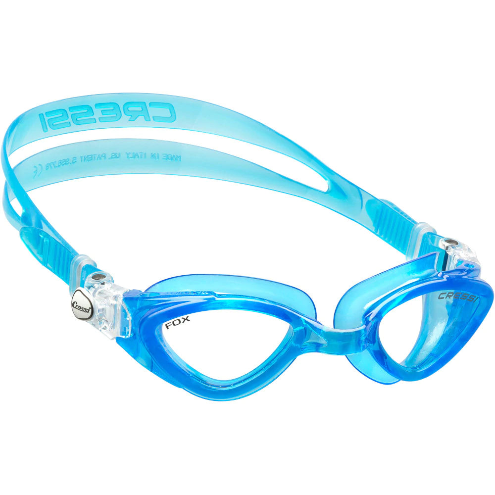 Cressi Fox Light Blue Snorkeling Mask - Comfortable & Durable for Scuba Diving, Swimming, and Underwater Adventures
