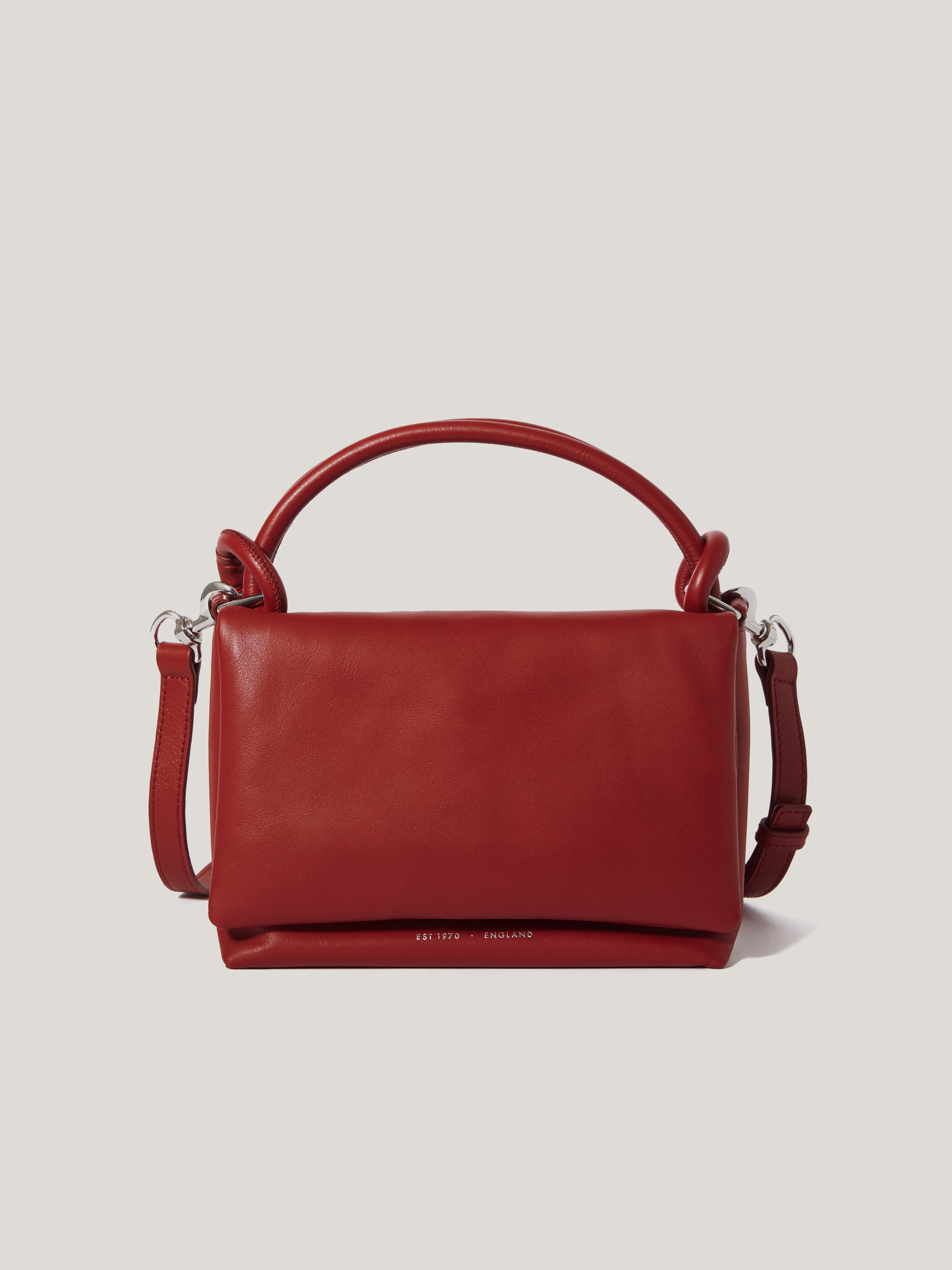 Soft Padded Crossbody Bag for Women - Stylish Red Leather Shoulder Purse - Perfect for Travel, Shopping & Everyday Use