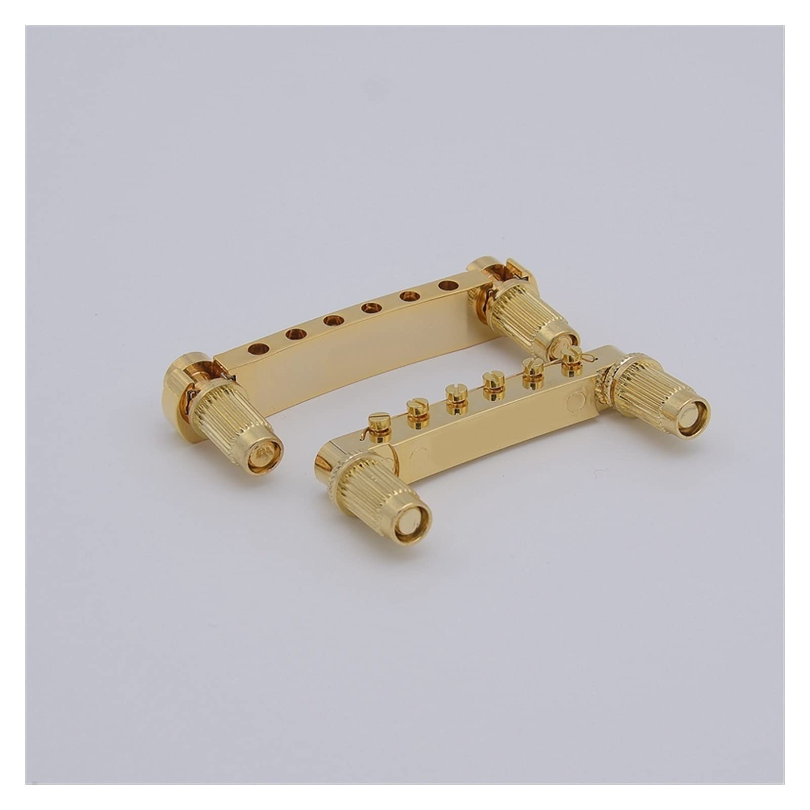Electric Guitar Bridge Saddle Set - Gold Tailpiece & Bridge for Epiphone LP/SG Style Guitars - Perfect for Guitar Repair, Upgrades & Professional Setups