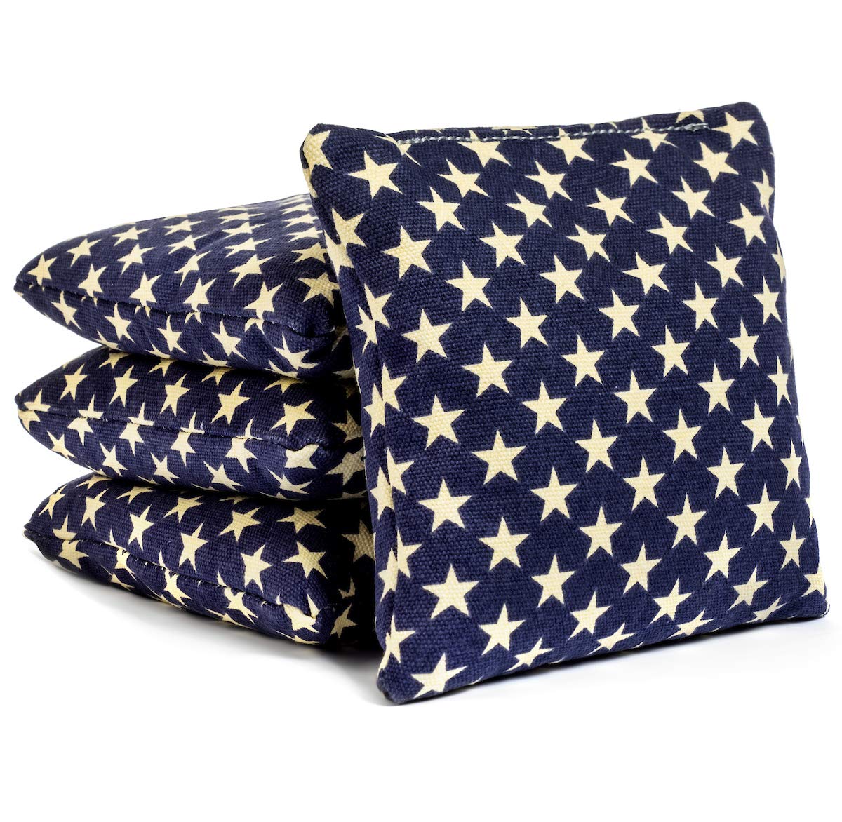 Premium Stars and Stripes Cornhole Bags Set of 8 with Tote Bag - American Flag Design Bean Bags for Tailgating, Backyard Games, BBQs, and Outdoor Parties