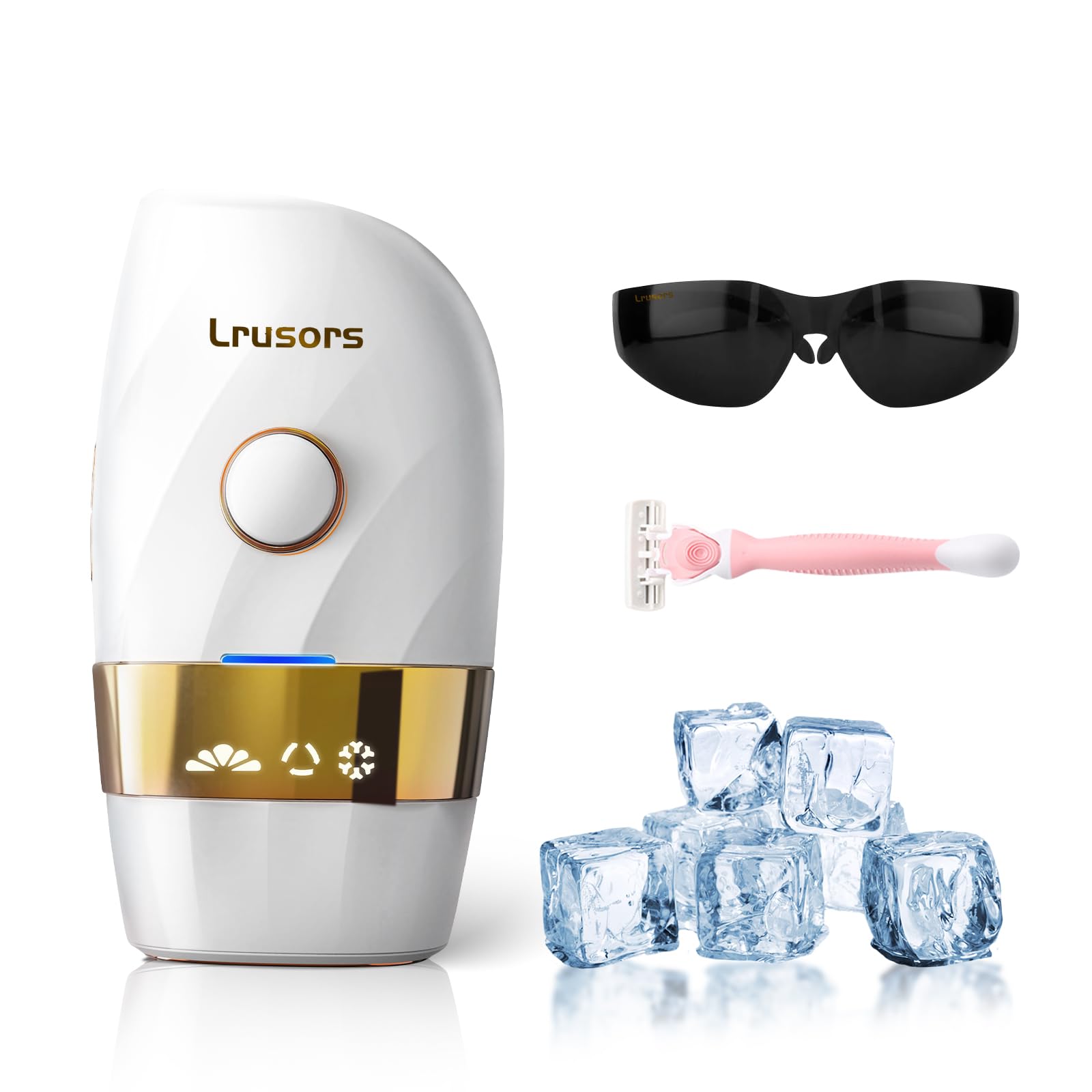 IPL Hair Removal Device for Women & Men - 999,999 Flashes Permanent Hair Removal, Painless & Safe for Full Body - At-Home Laser Hair Removal for Face, Legs, Arms, Bikini Line & Underarms
