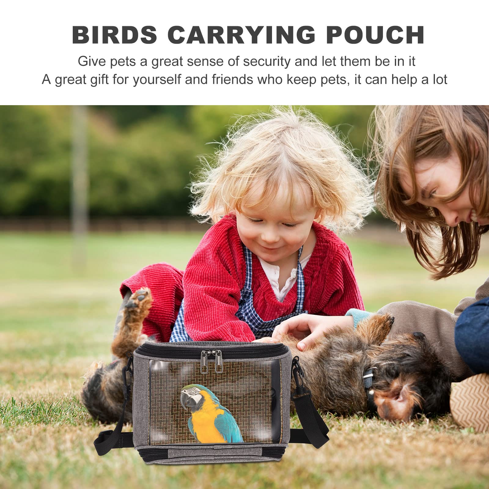 1pc Transparent PVC Parrot Bag - Bird Cage Net Crossbody Handbag for Cockatiels & Small Birds - Outdoor Travel, Carrying & Storage Organizer - Perfect for Bird Shows, Vet Visits & Outdoor Adventures