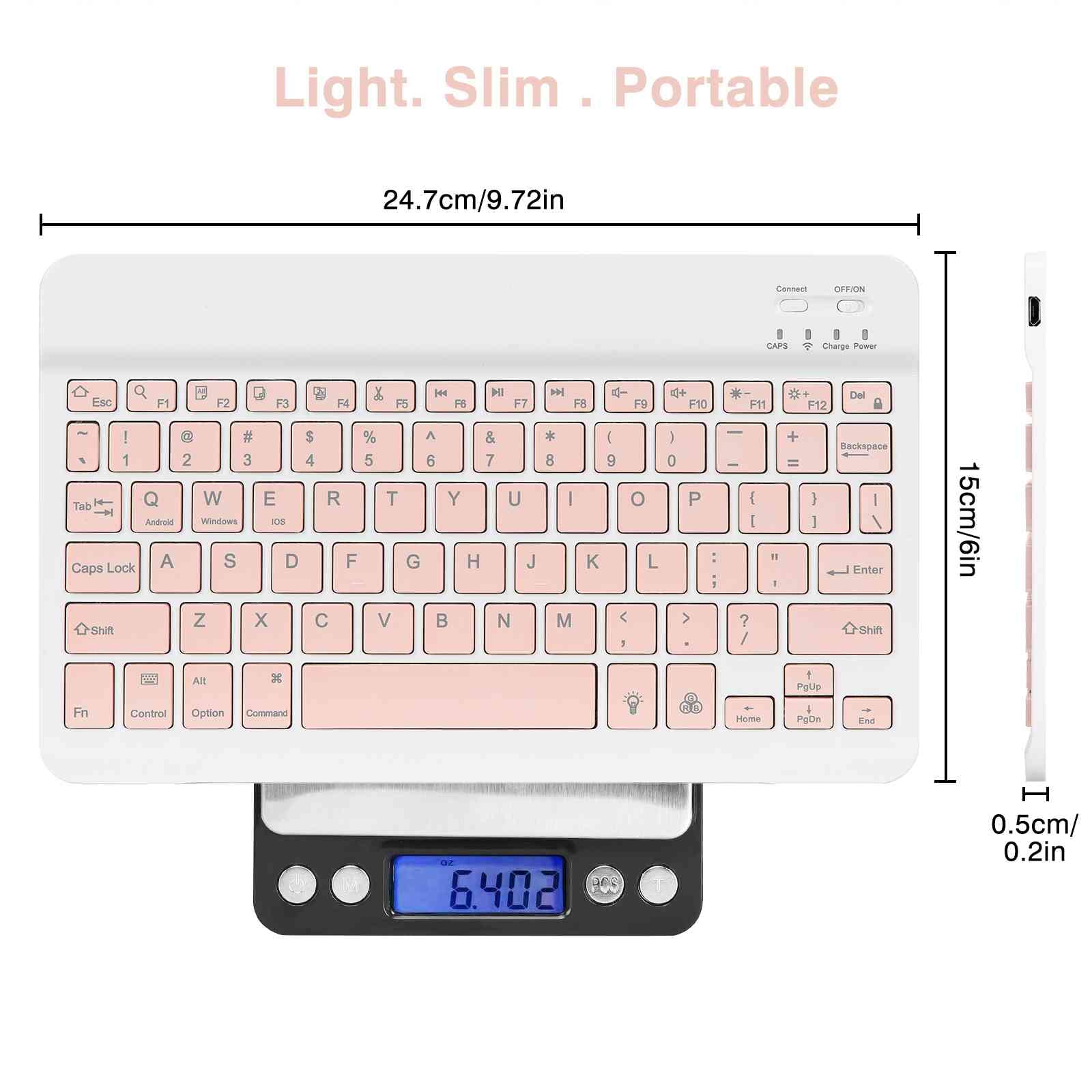 Ultra-Thin RGB Backlit Wireless Keyboard and Mouse Combo - Bluetooth 5.1 & 2.4GHz Dual Mode Rechargeable for Multi-Device Use - Compatible with Honor Pad X8 Lite, Laptops, PCs - Perfect for Gaming, Office Work & Home Entertainment