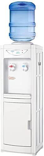 5 Gallon Top Loading Hot and Cold Water Dispenser with Child Safety Lock - Home & Office Water Cooler with Storage Cabinet - Perfect for Kitchens, Break Rooms, and Workspaces
