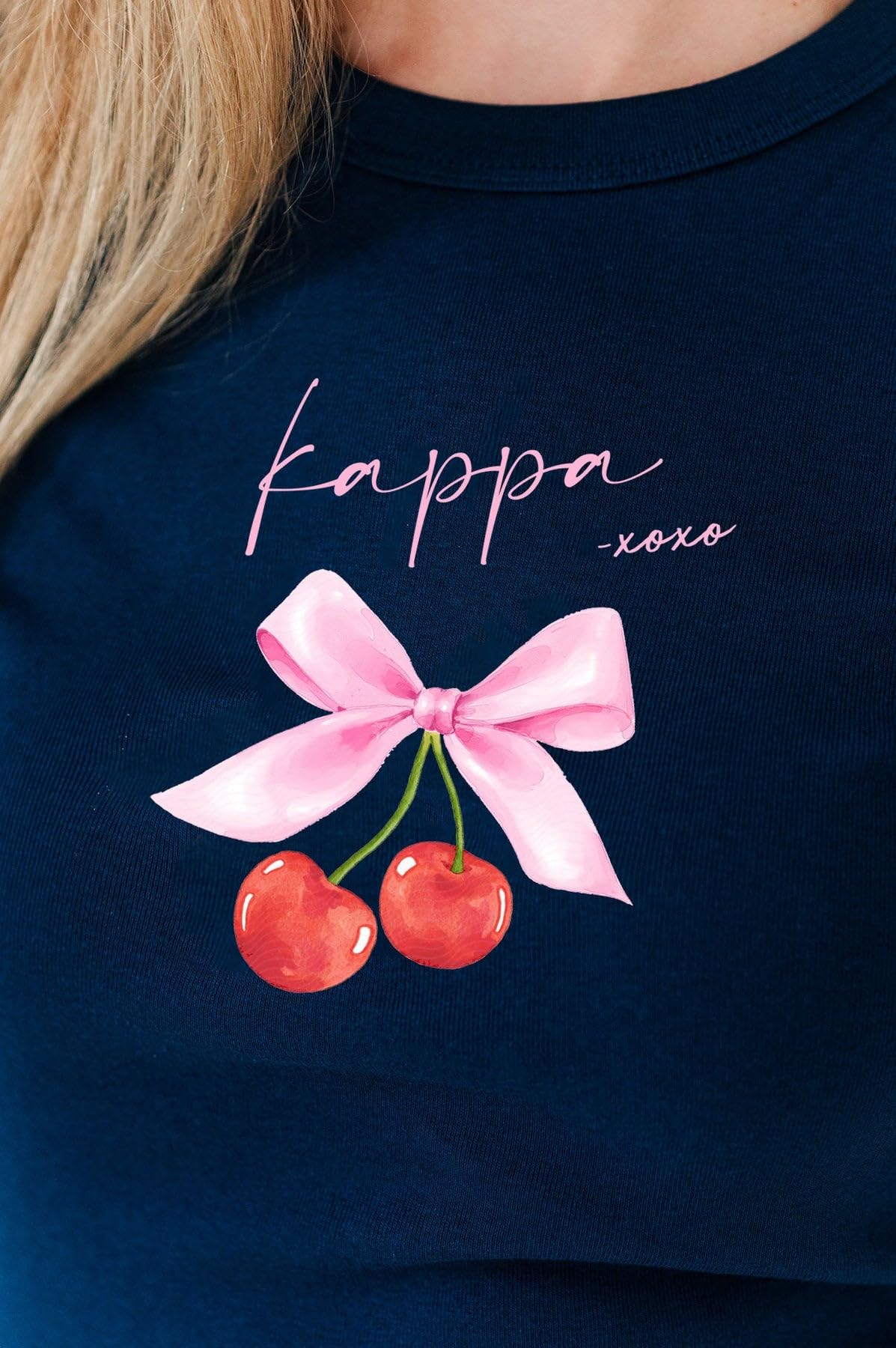 Cherry XOXO Ribbed Baby Doll Tee - Cute & Comfortable for Casual Wear