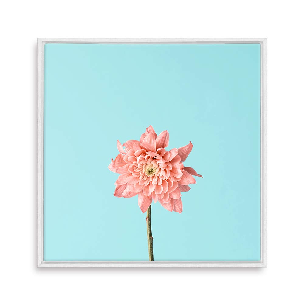 Wall26 Framed Canvas Wall Art - Pastel Flower II Print, 16x16 Inches, Ready to Hang for Living Room & Bedroom Decor | Perfect for Home, Office & Gift Giving