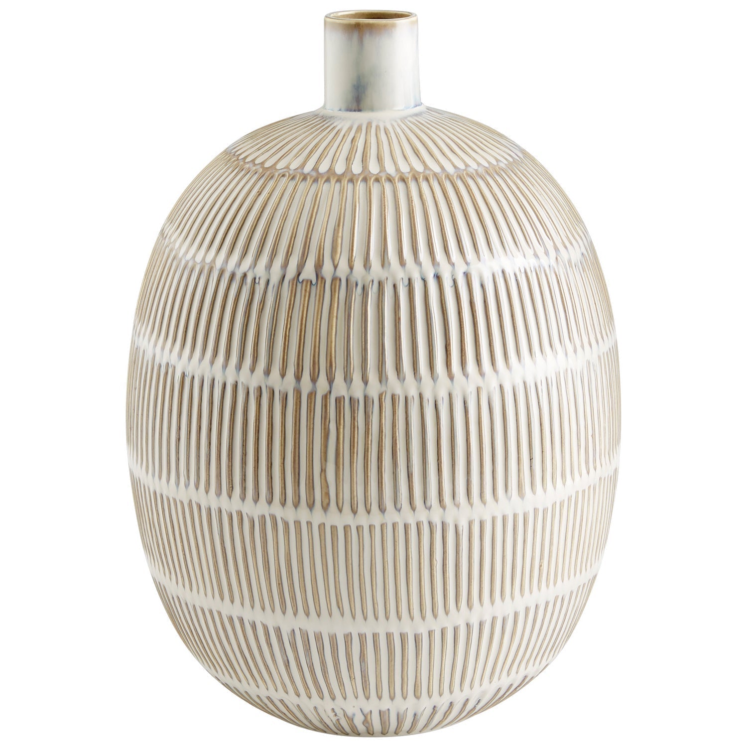 Cyan Design 10924 Saxon Vase - Oyster Blue Ceramic Flower Vase for Home Decor, Medium Size, Perfect for Living Room, Dining Table & Wedding Centerpieces