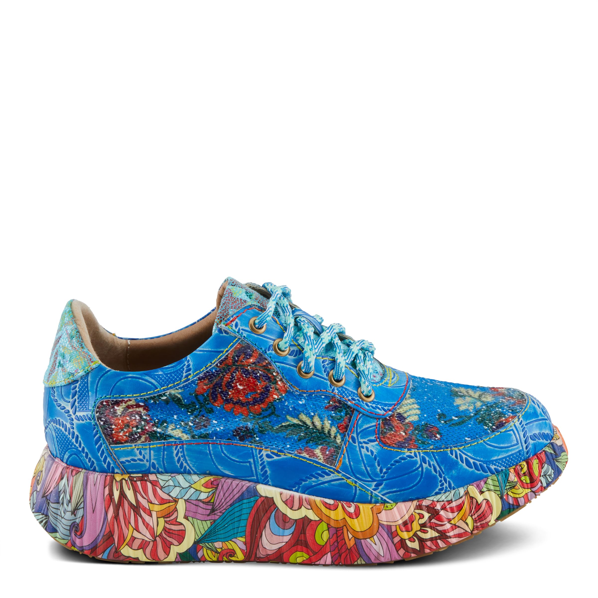 Spring Step L'Artiste Women's CAFFEY Multicolored Fashion Sneakers - Comfortable Walking Shoes with Unique Energetic Patterns | Perfect for Casual Outfits, Work & Weekend Wear