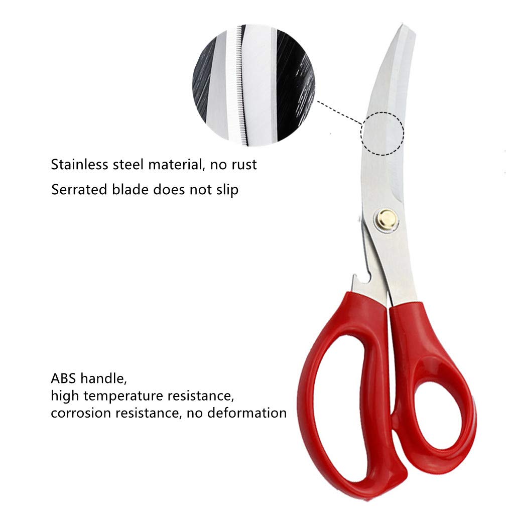Premium Korean BBQ Scissors & Tongs Set - Stainless Steel Kitchen Shears with Ergonomic Handle for Grilling, Cooking, Pizza Cutting - Perfect for Backyard BBQ, Camping & Home Kitchen Use (Black)