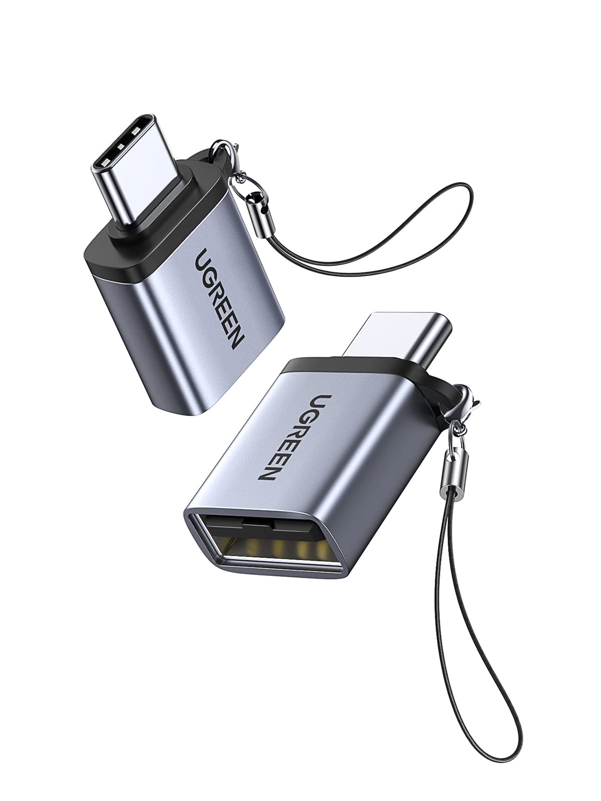UGREEN USB C to USB Adapter (2 Pack) - Female Type C to Male USB A Charger Cable Converter - Compatible with MacBook, iPad Pro, Samsung Galaxy for Fast Charging & Data Transfer