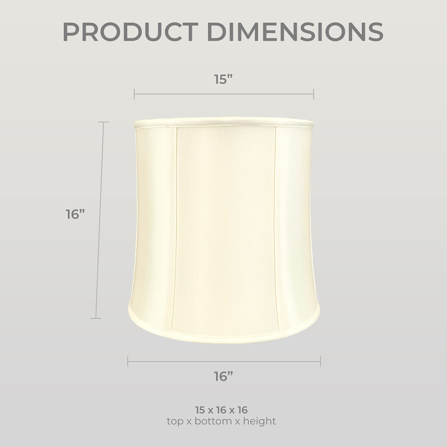 Royal Designs Drum Lamp Shade Set of 2 - 15