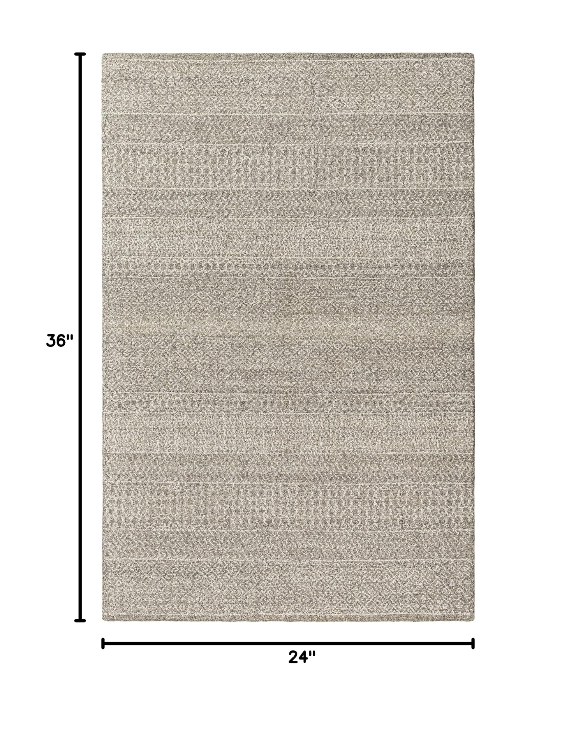 Hauteloom Iokua Wool Area Rug 2' x 3' - Soft & Durable Handmade Rug for Living Room, Bedroom, Office - Perfect for Home Decor, Cozy Floor Covering & Warm Ambiance