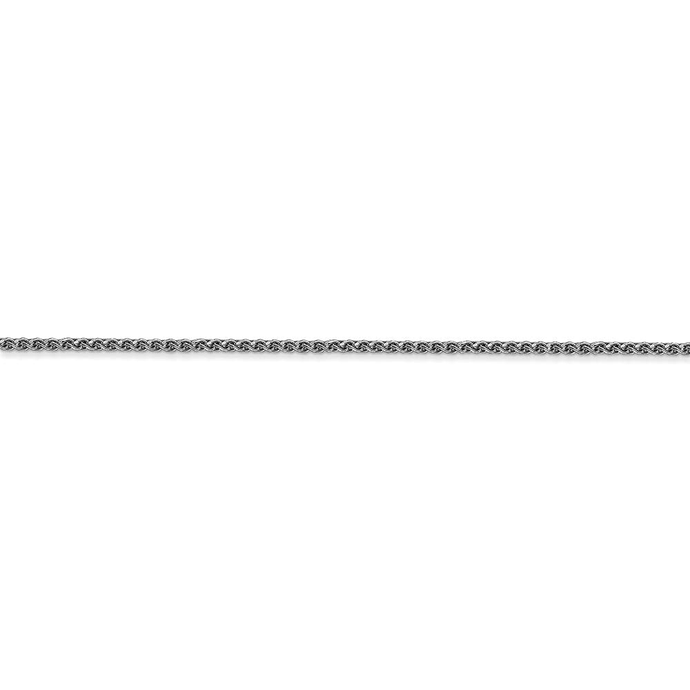 14K White Gold 1.2mm Solid Spiga Chain Anklet for Men & Women - Diamond2Deal | Elegant Ankle Bracelet for Everyday Wear, Special Occasions & Gifts