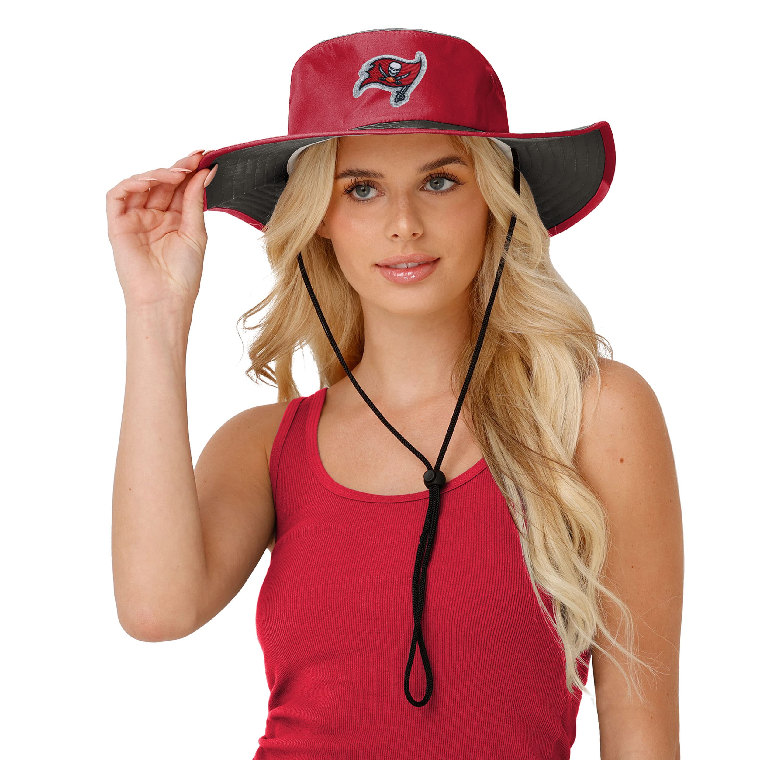 FOCO Men's NFL Team Logo Sun Bucket Boonie Hat - Adjustable Outdoor Sports Hat for Football Fans, Beach, Fishing & Hiking