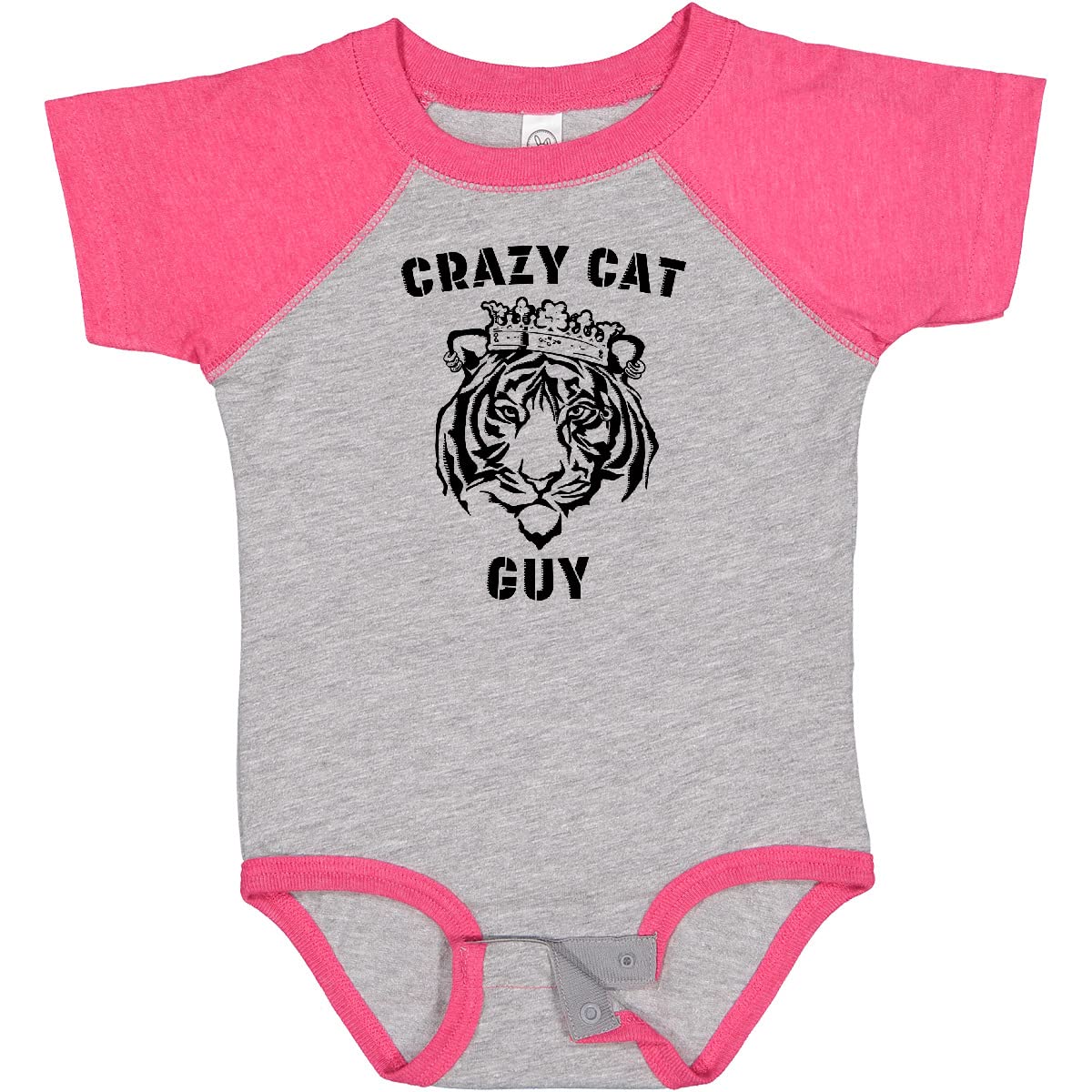 Crazy Cat Guy Tiger Crown Baby Bodysuit - Fun Gift for Cat Lovers