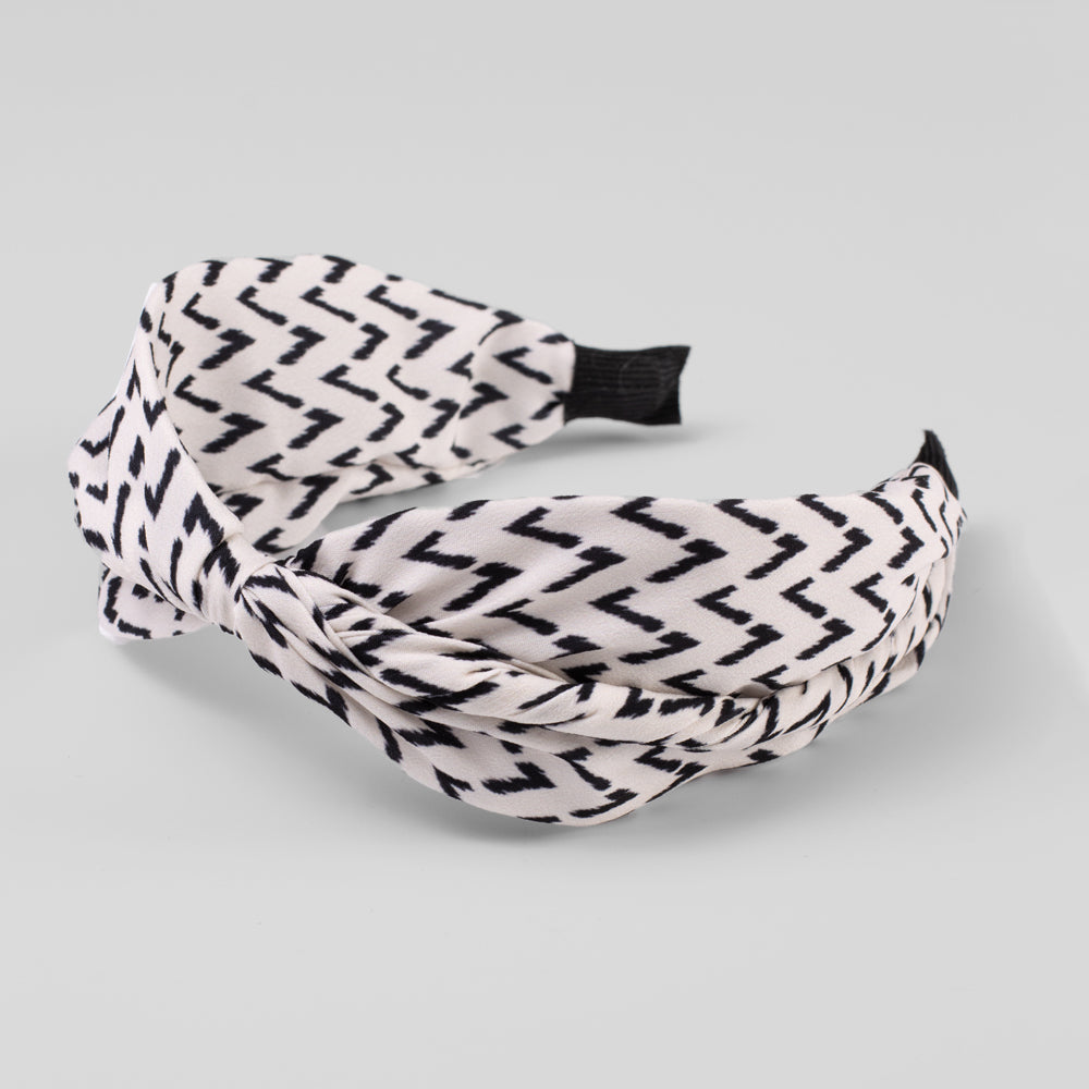 Handmade Zig Zag Print Headband for Women - Stylish Hair Accessories for Workout, Yoga, Running & Everyday Fashion