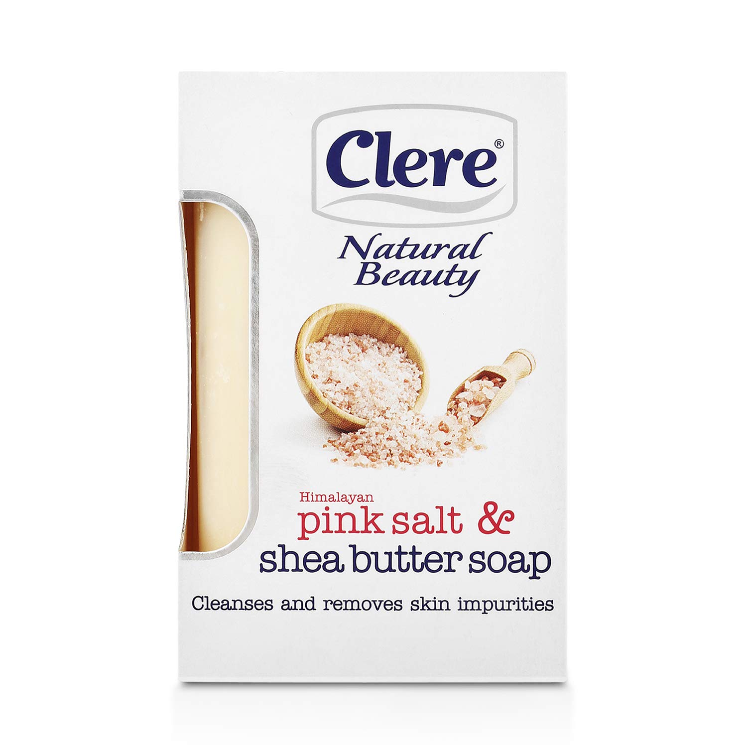 Natural Clear Beauty Soap with Himalayan Pink Sea Salt - 1 Pack - Gentle Cleansing for Face & Body - Perfect for Sensitive Skin & Daily Skincare Routine