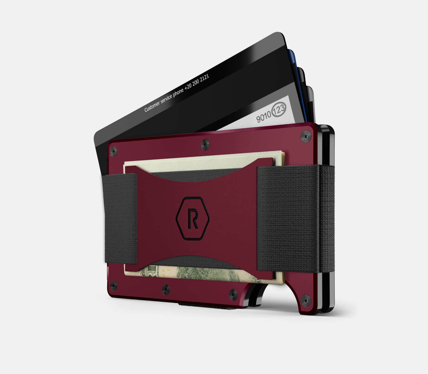 Ridge Wallet for MagSafe - Slim RFID Blocking Leather Wallet with Money Clip | Oxblood Red | Perfect for Everyday Carry, Travel & Minimalist Lifestyle