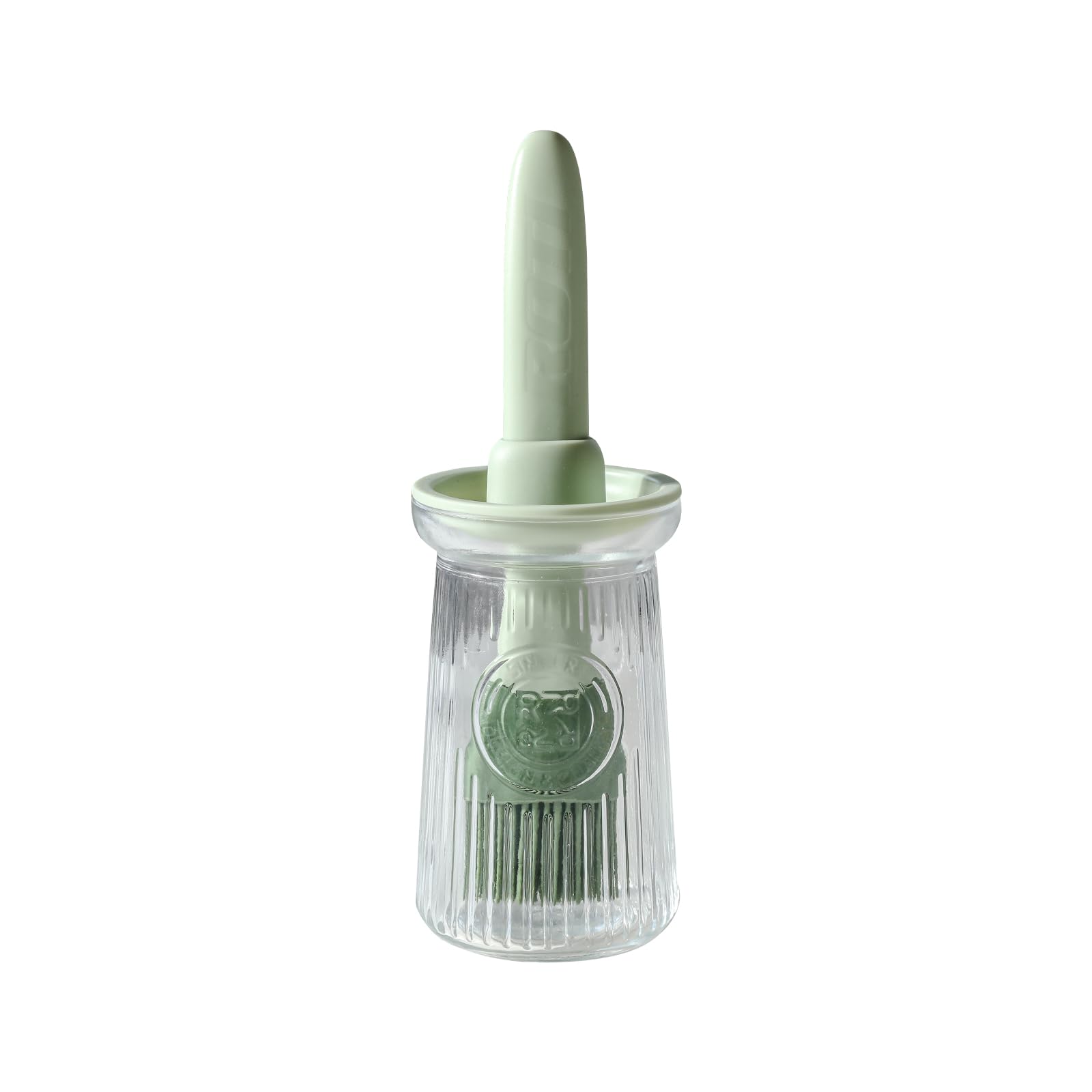 Premium Glass Oil Dispenser with Silicone Brush - 3-in-1 Olive Oil Bottle for Kitchen, Cooking, BBQ & Frying | Drizzle Vinegar, Sauce & Dressings Easily | Perfect for Home Chefs & Outdoor Grilling (Green)