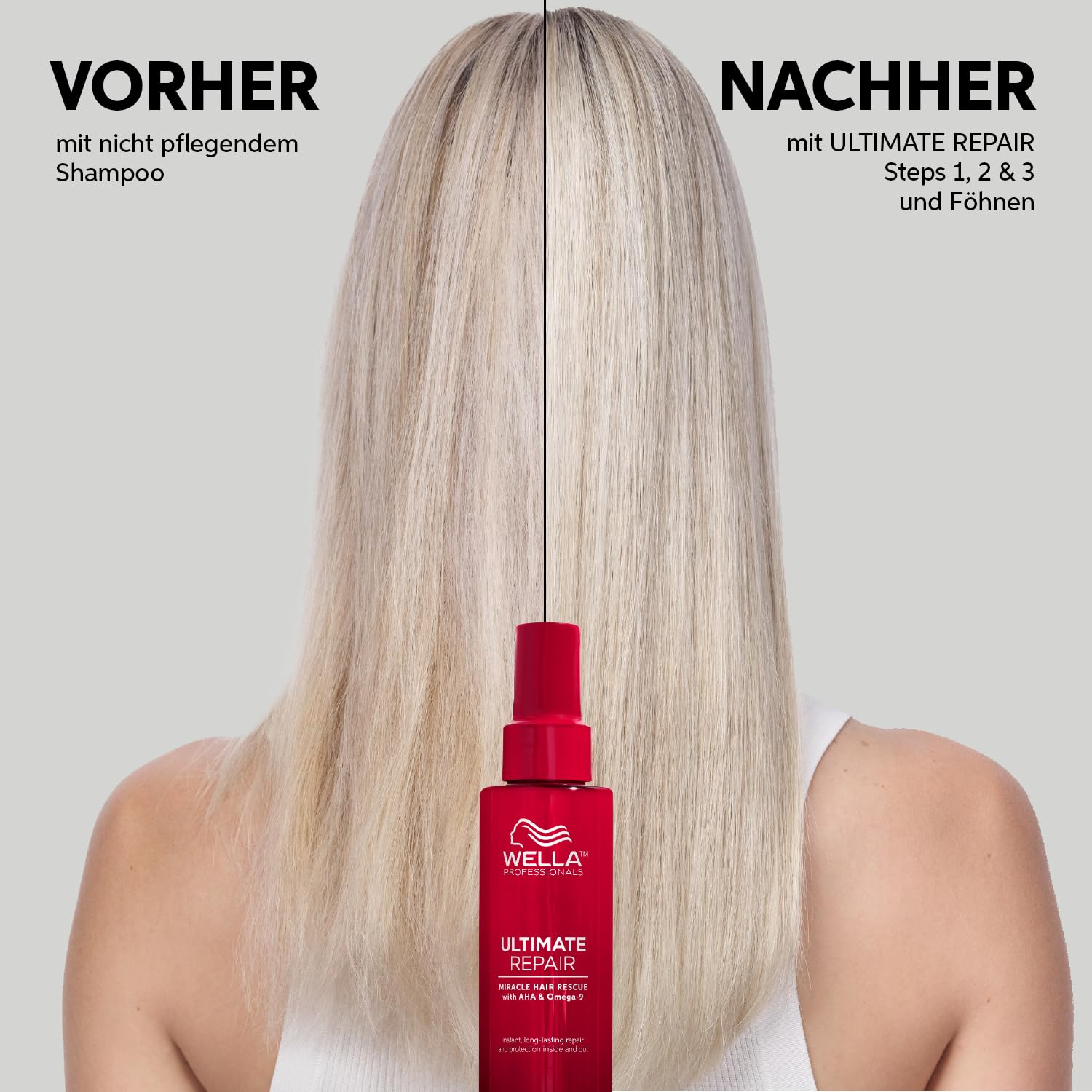 Wella Professionals Ultimate Repair Miracle Hair Rescue Serum – 90 Sec Repairing Leave-In Treatment – Anti-Frizz & Anti-Split Ends Detangling Spray – 95ml – Perfect for Damaged Hair & Quick Salon-Quality Results at Home