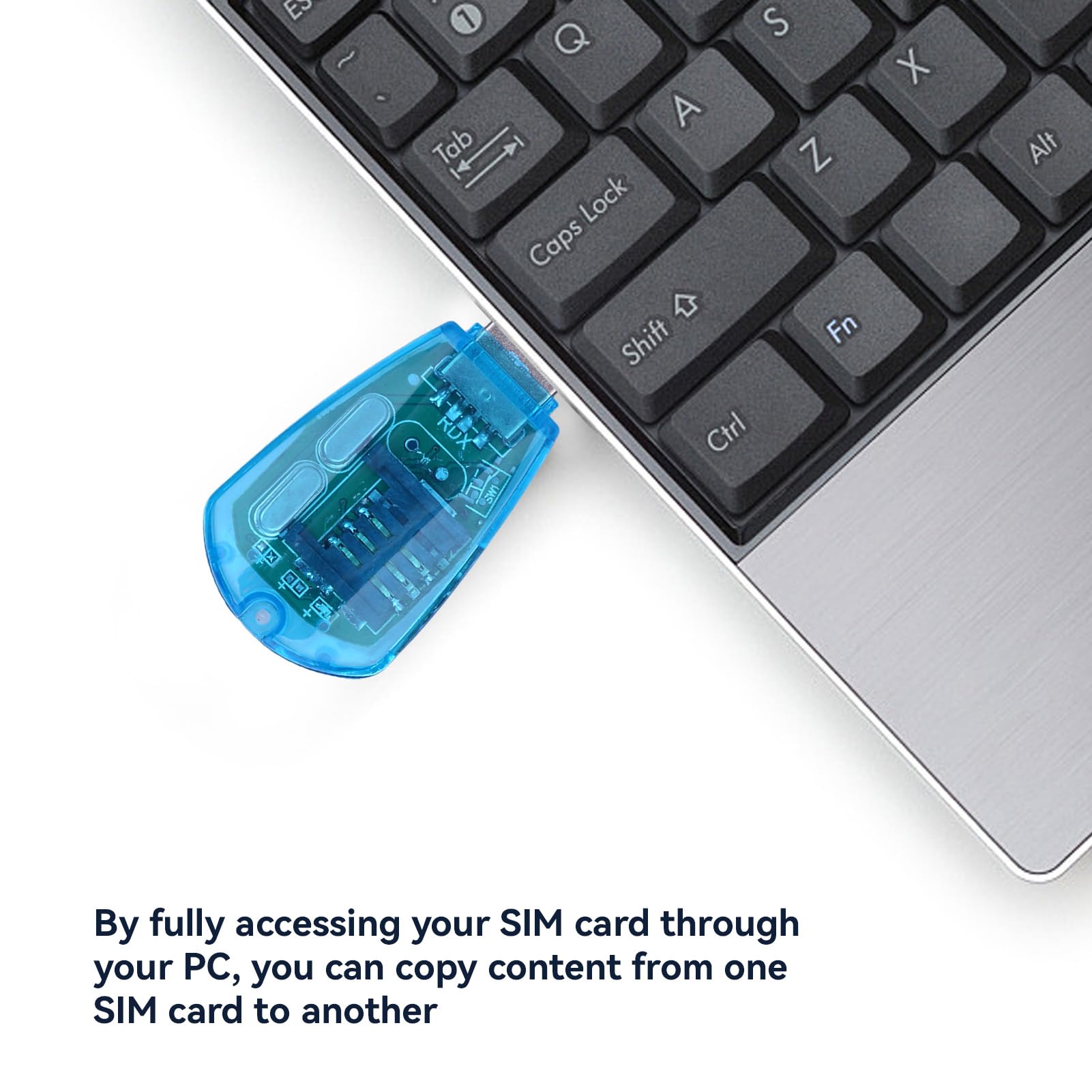 USB SIM Card Reader for Phone - Backup, Clone & Transfer SMS, Contacts to PC - Compatible with GSM/CDMA Mobile Phones - Perfect for Data Migration & Phone Upgrades